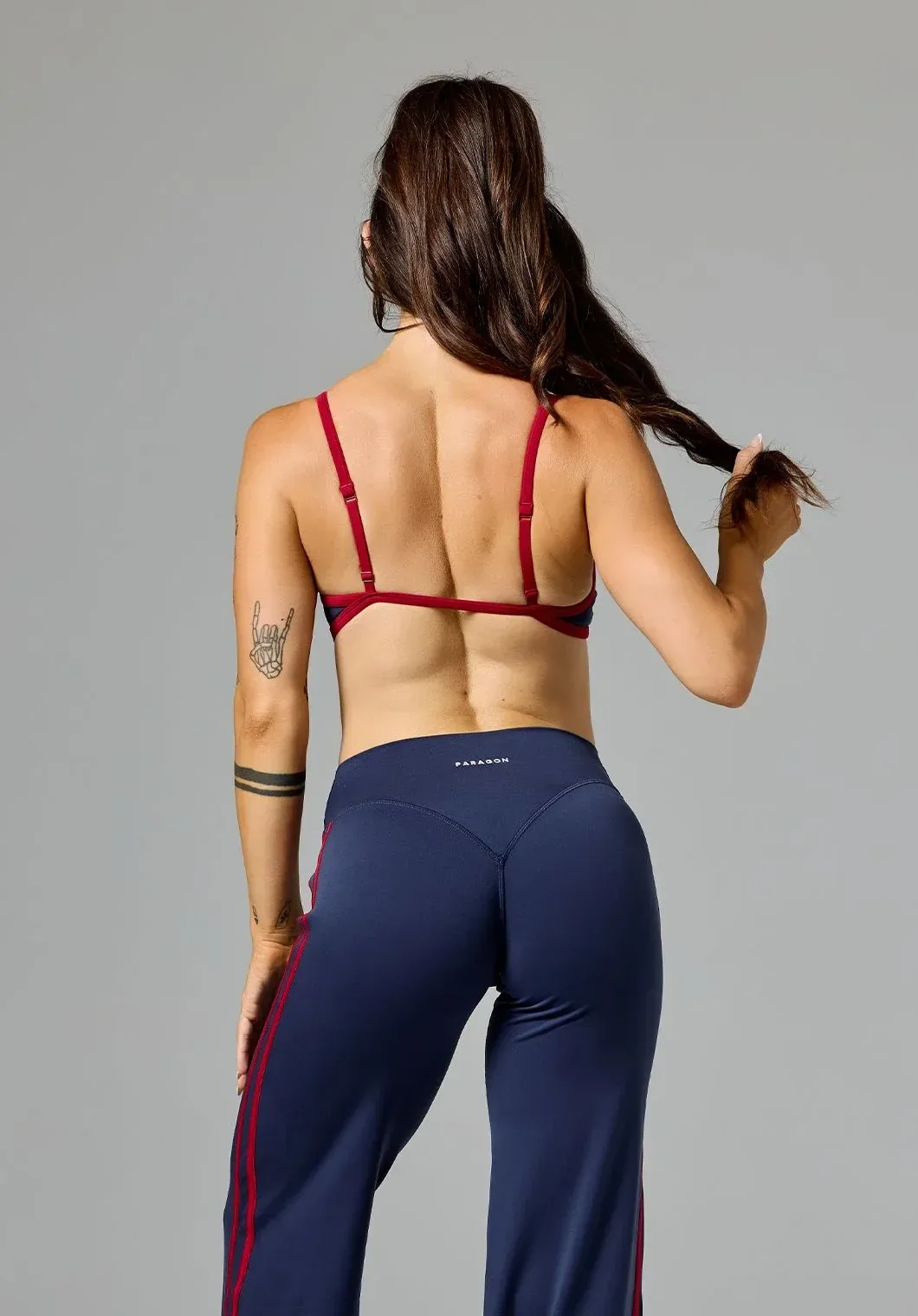Reluna™ Contrast Square Neck Sports Bra Nightshade