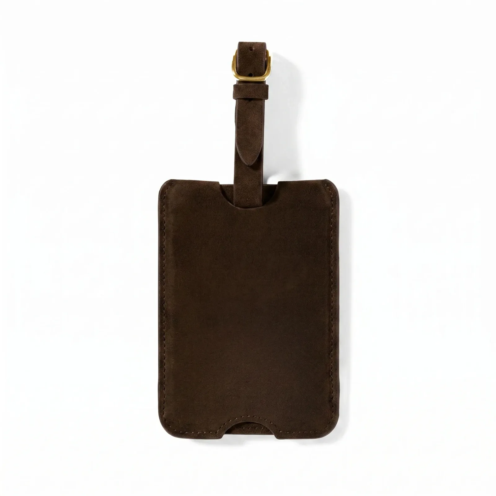 Deluxe Luggage Tag Tobacco Suede