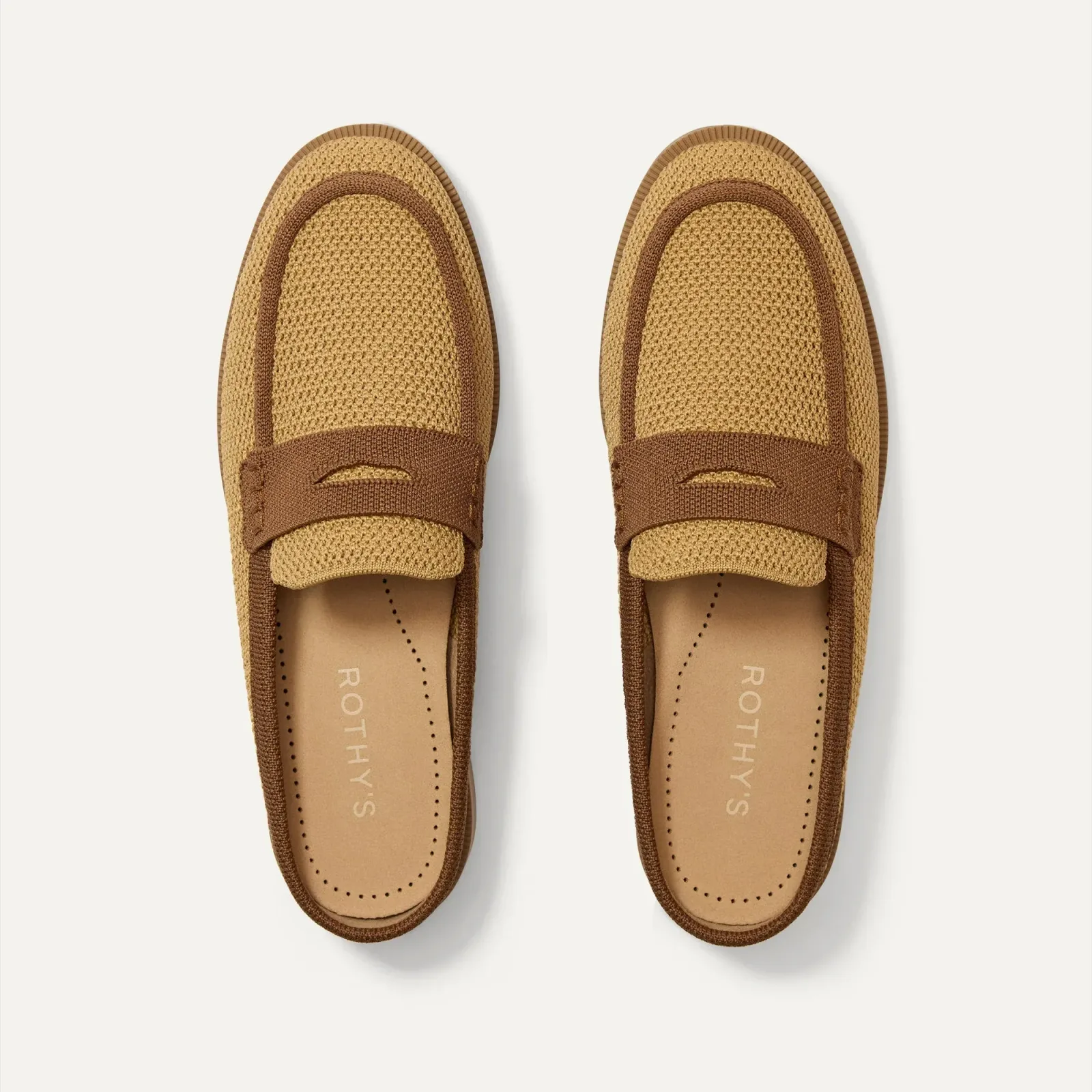 The Penny Loafer Mule – Wheat Raffia-Knit