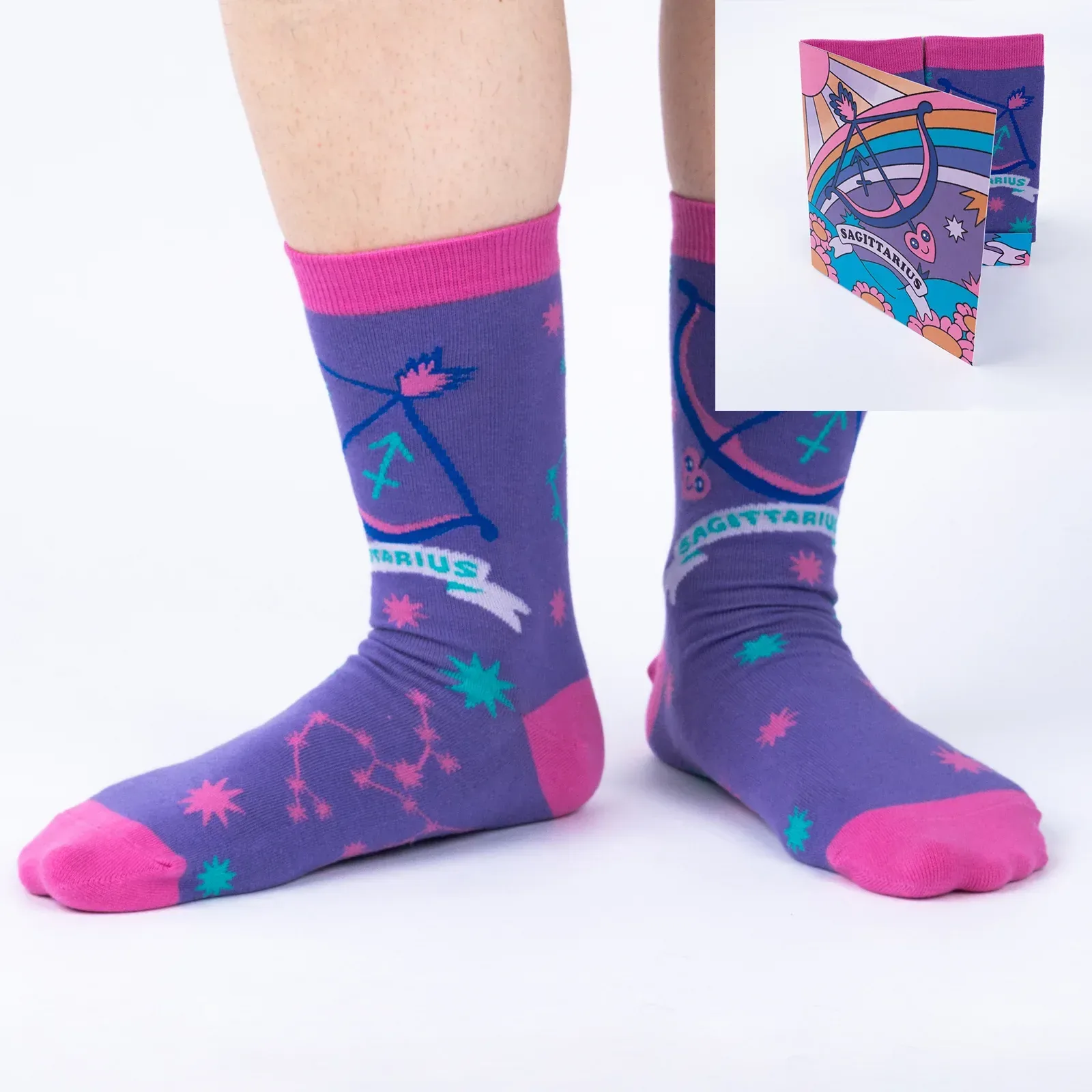 Sagittarius Greeting Card with Socks