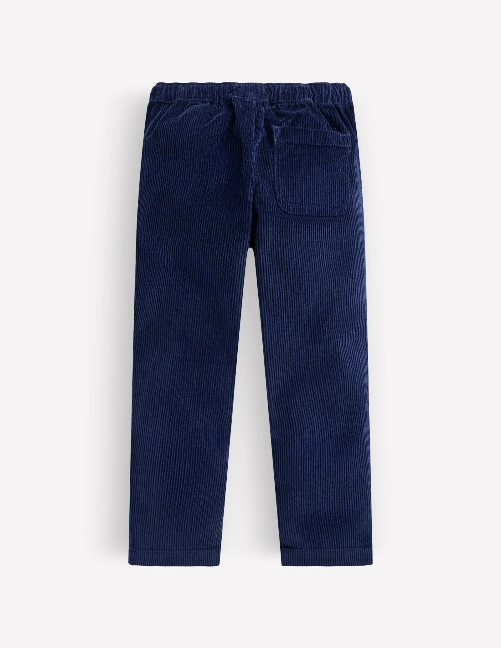 Easy Straight Cord Trousers-Navy