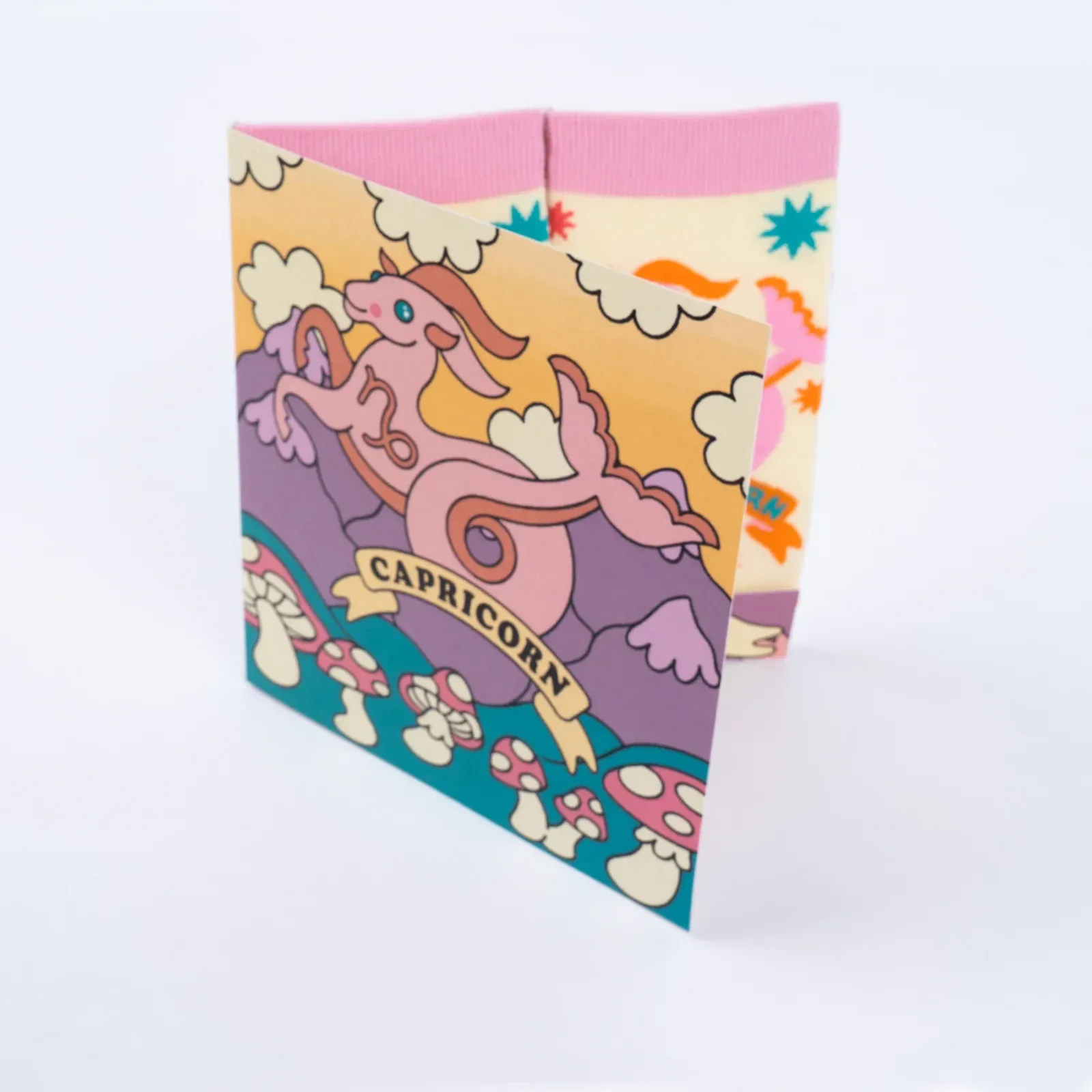Capricorn Greeting Card with Socks