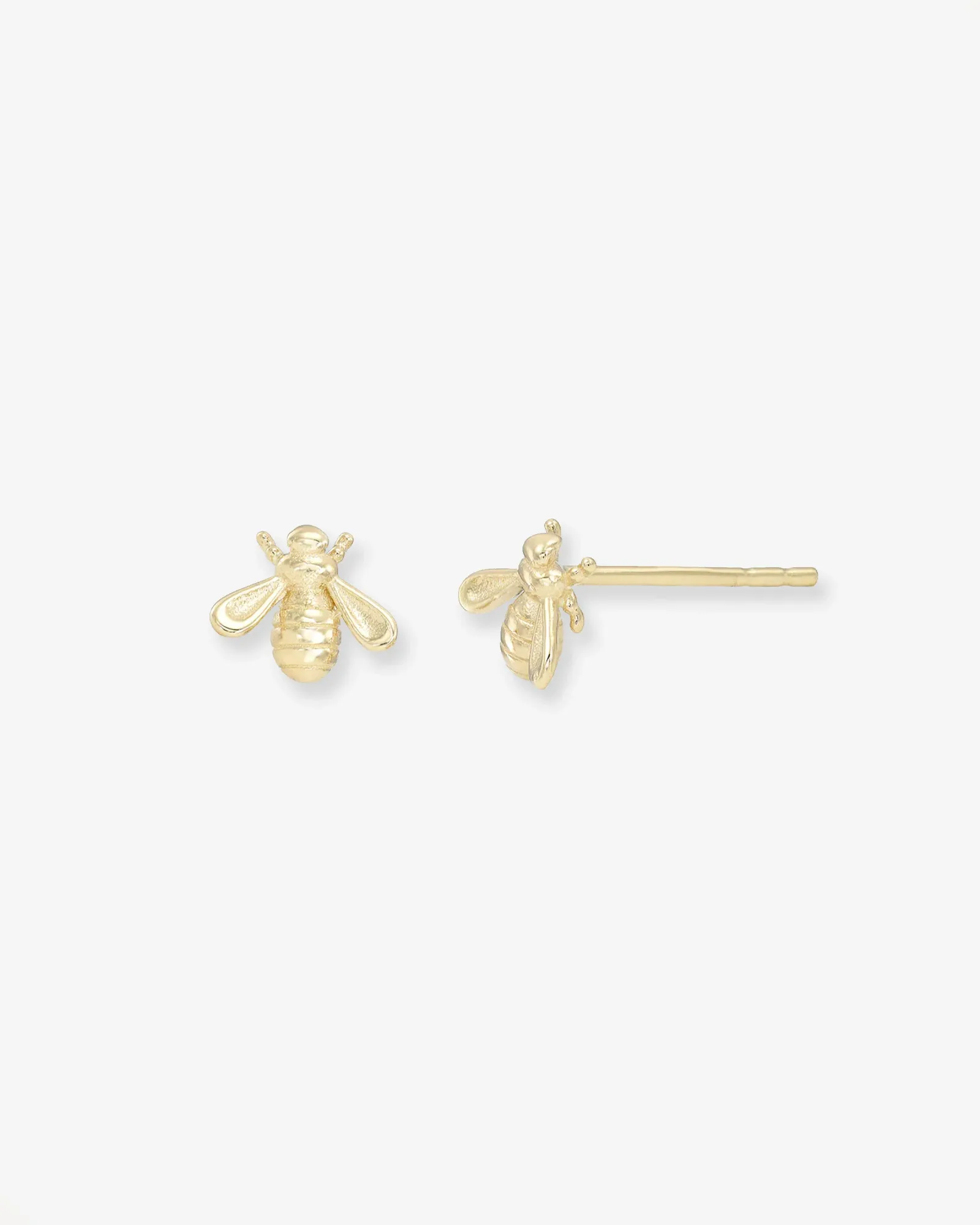 14k Gold Bee Stud Earring – Single
