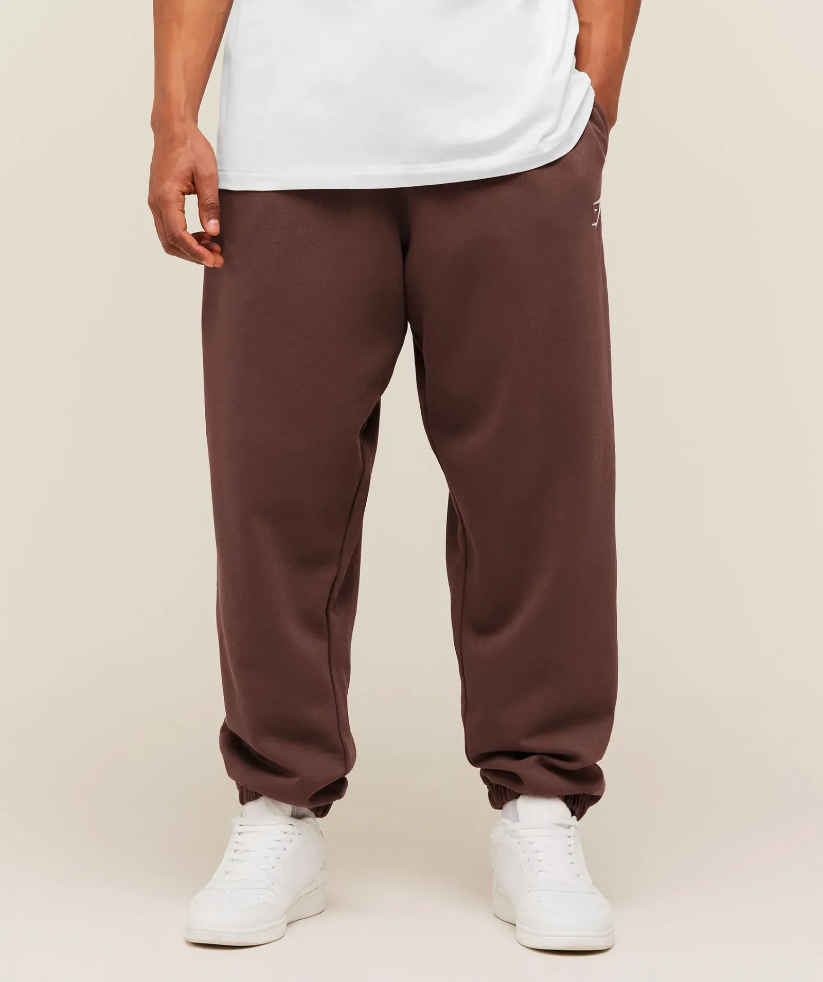 Gymshark Crest Oversized Joggers – Espresso Brown