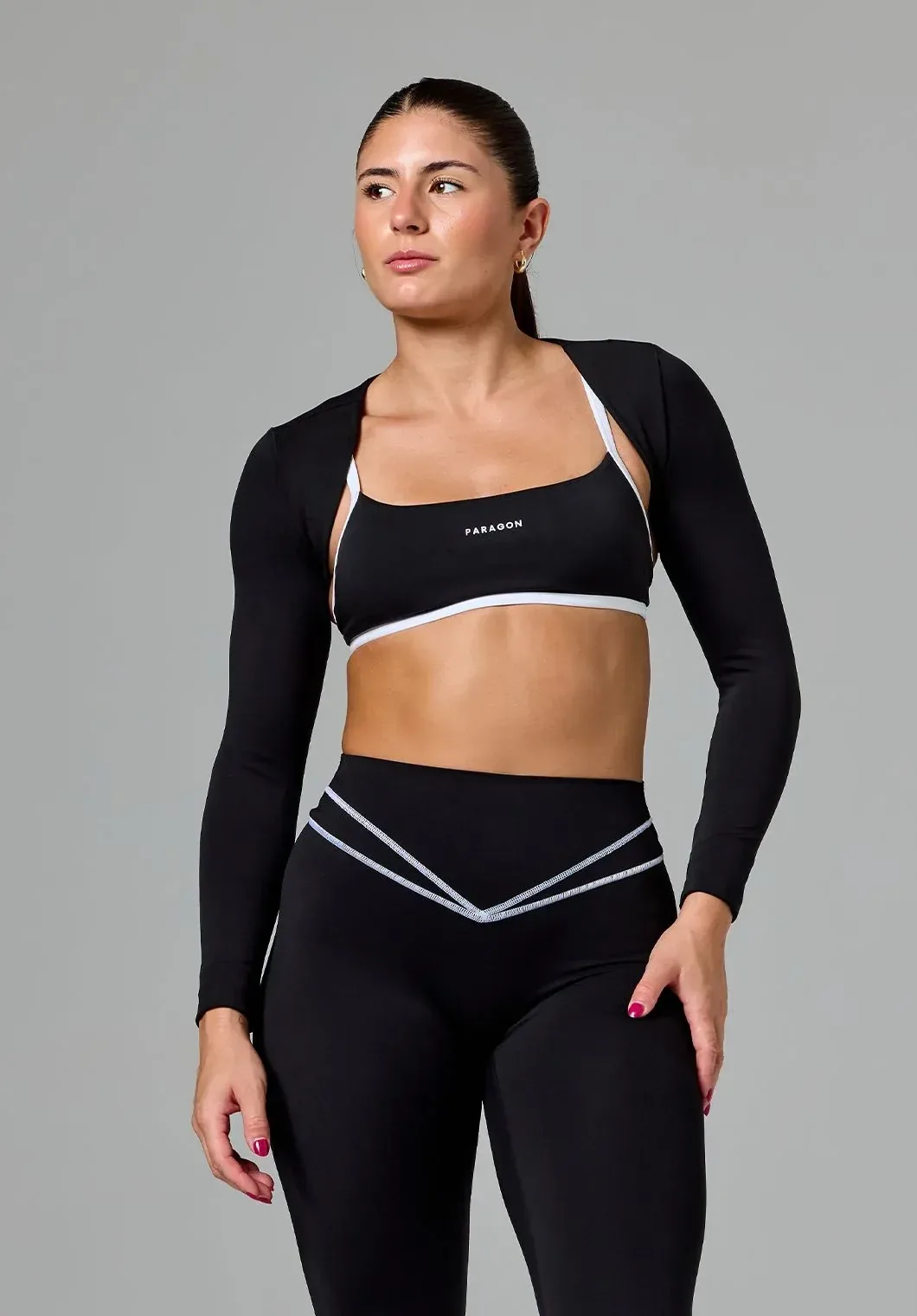 Reluna™ Cropped Shrug Top Black