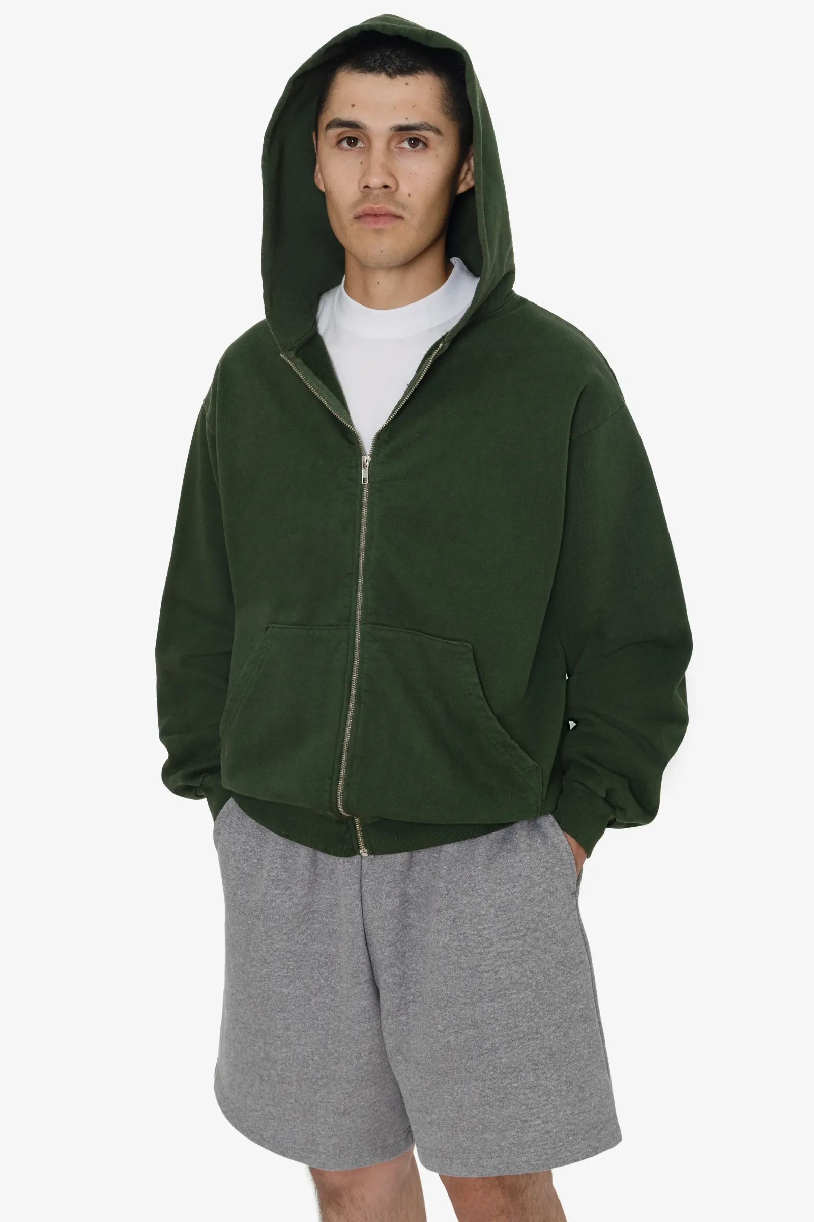 HF10 – Heavy Fleece Zip-Up Hoodie (Garment Dye)