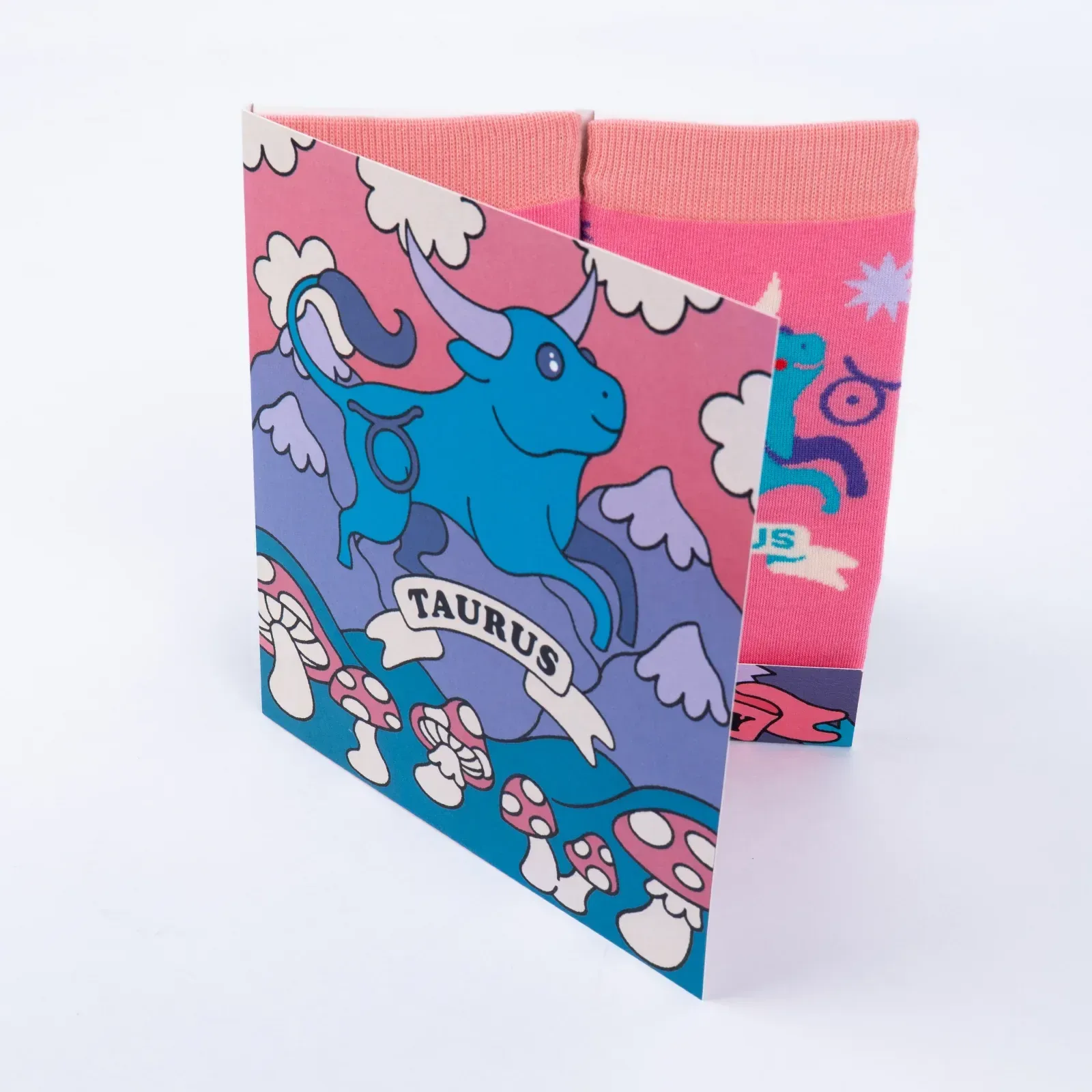 Taurus Greeting Card with Socks