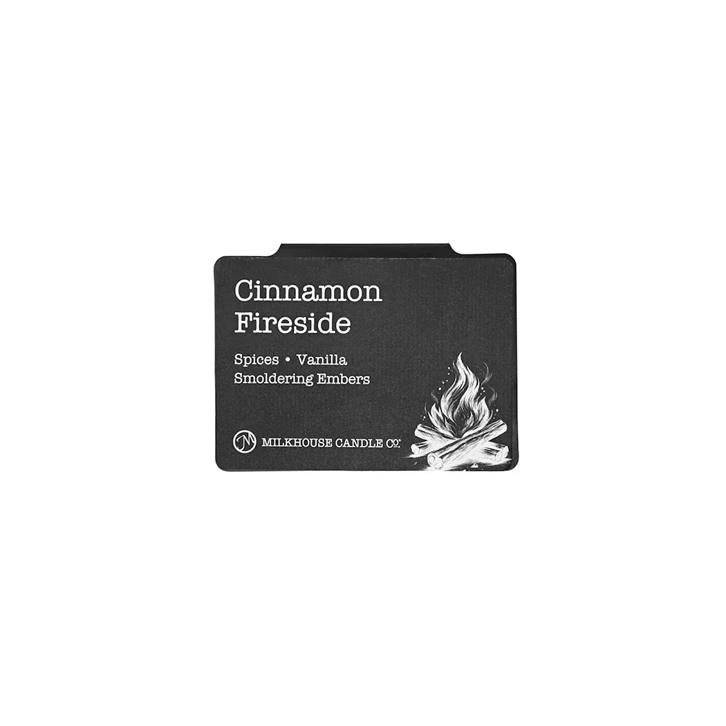 Cinnamon Fireside Candle Bar Scent Label Sign