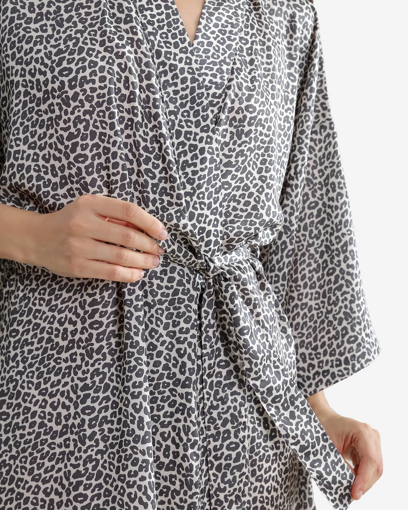 Silky Lyocell Leopard Print Kimono – Last Chance