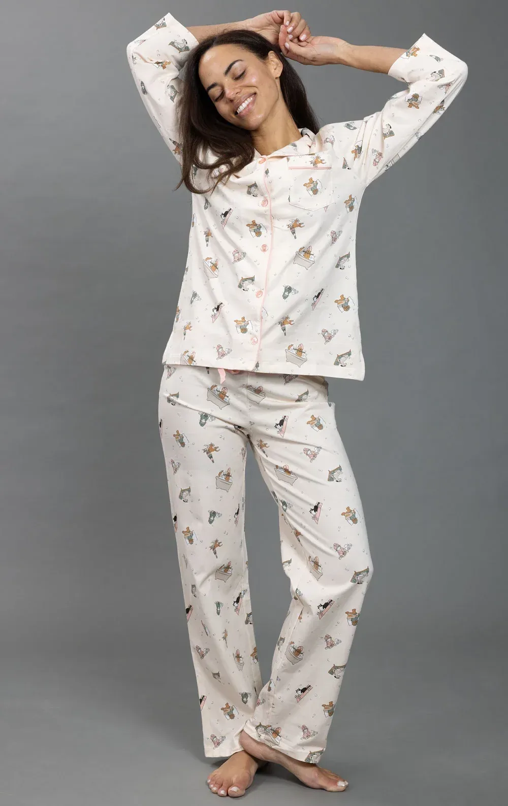 Staycation Button-Front Pajamas