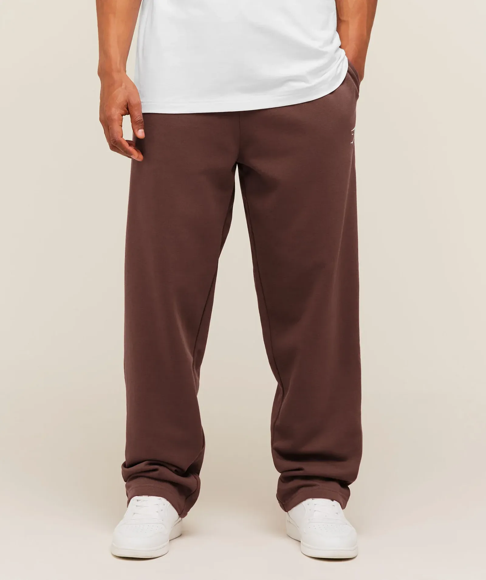 Gymshark Crest Straight Leg Joggers – Espresso Brown