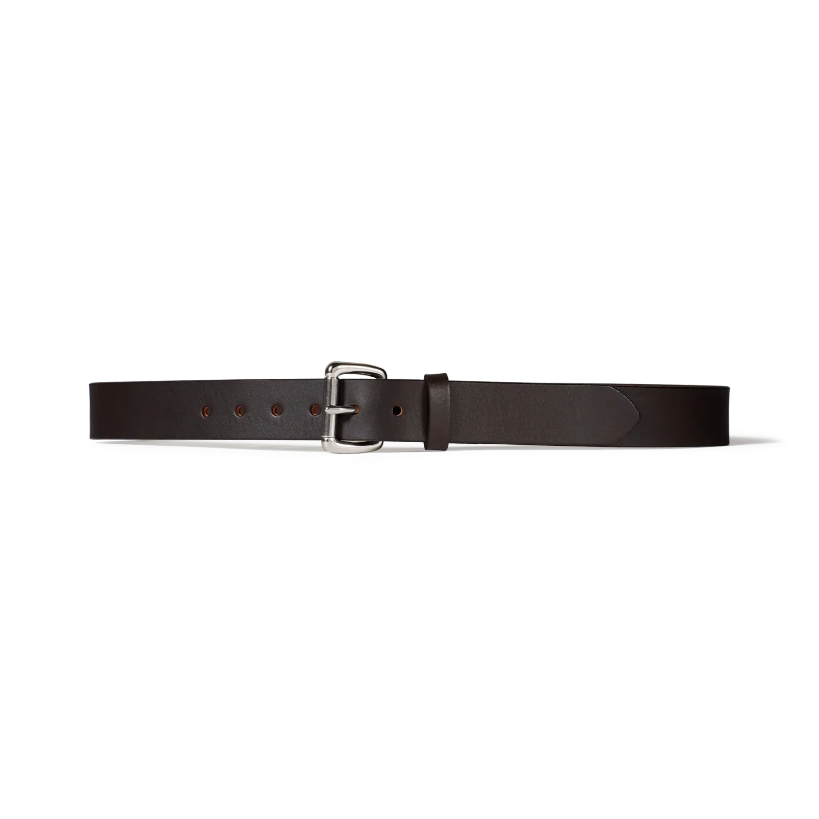 1.25" Bridle Leather Belt – Brown Leather/Stainless Steel