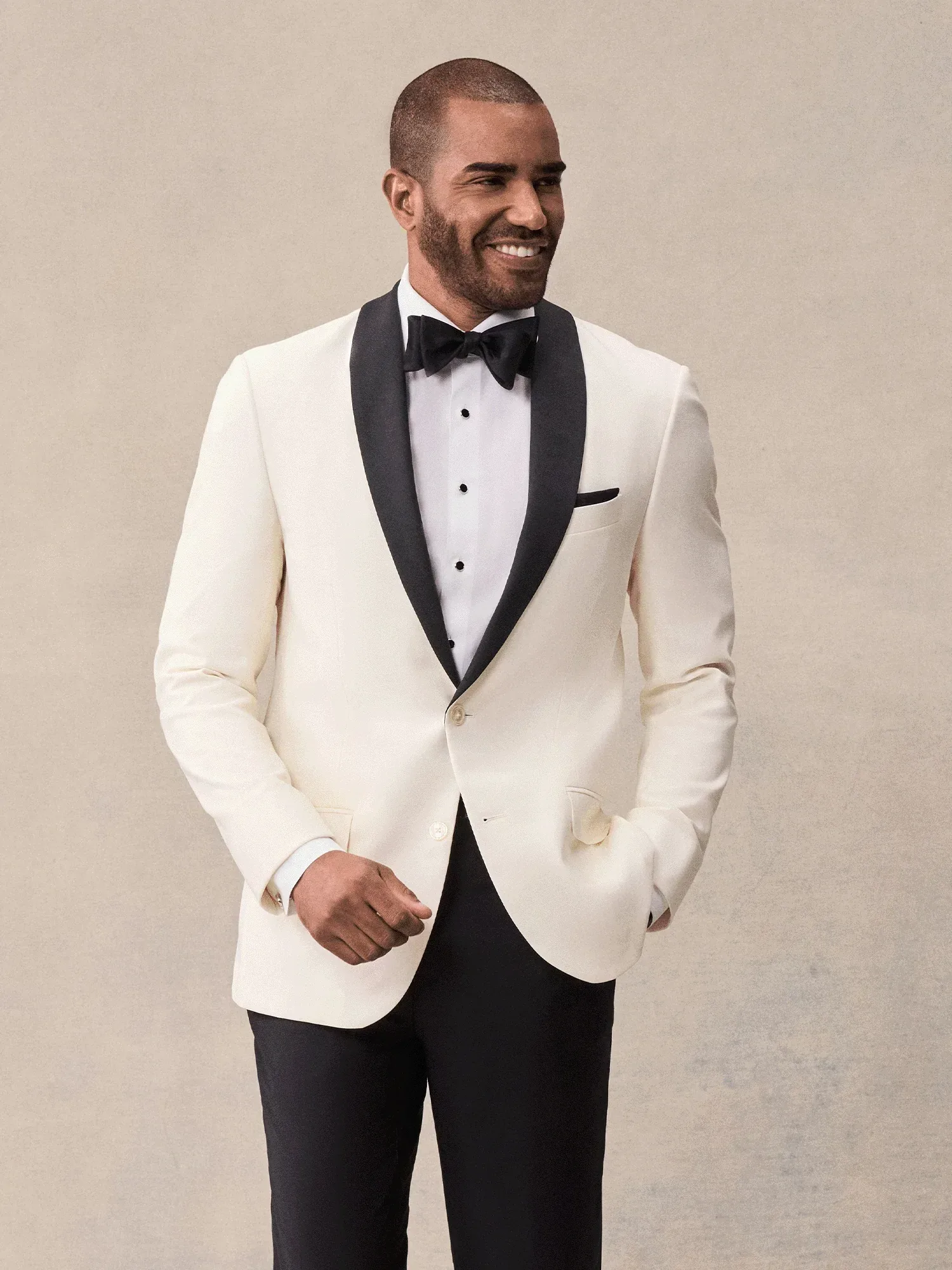 Contrast Shawl Jacket Tuxedo Outfit