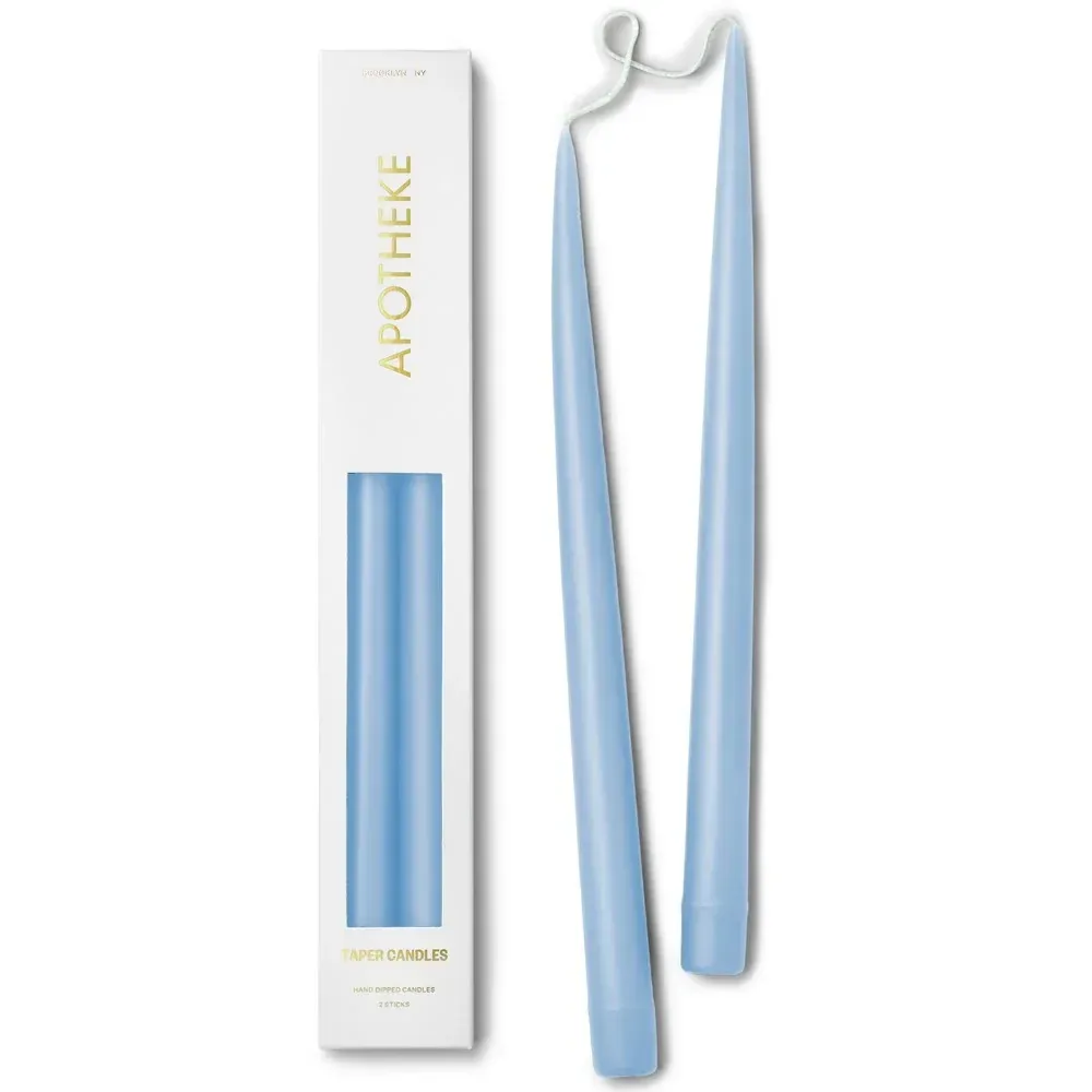 Hand Dipped Candles – Ice Blue