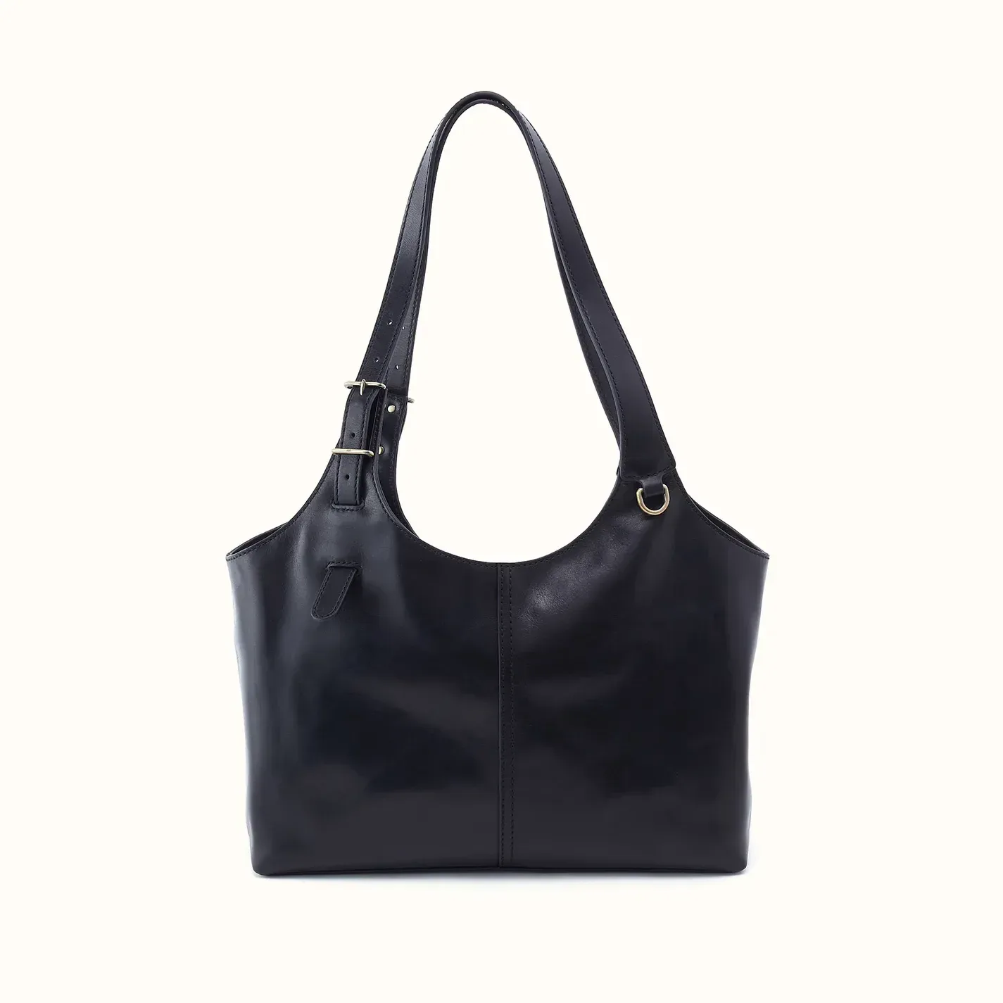 Atlas Tote In Patina Leather – Black