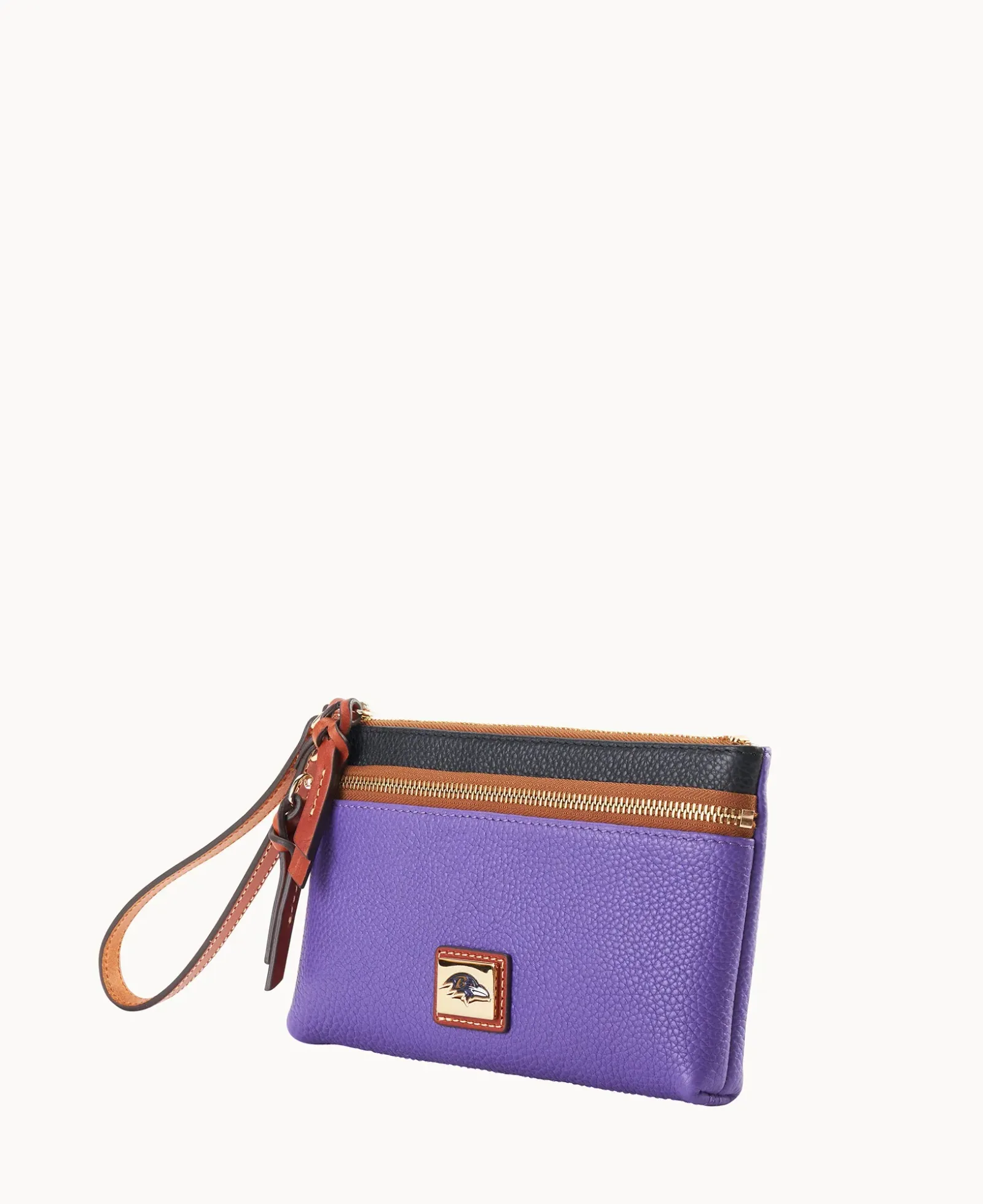 NFL Ravens Double Zip Wristlet