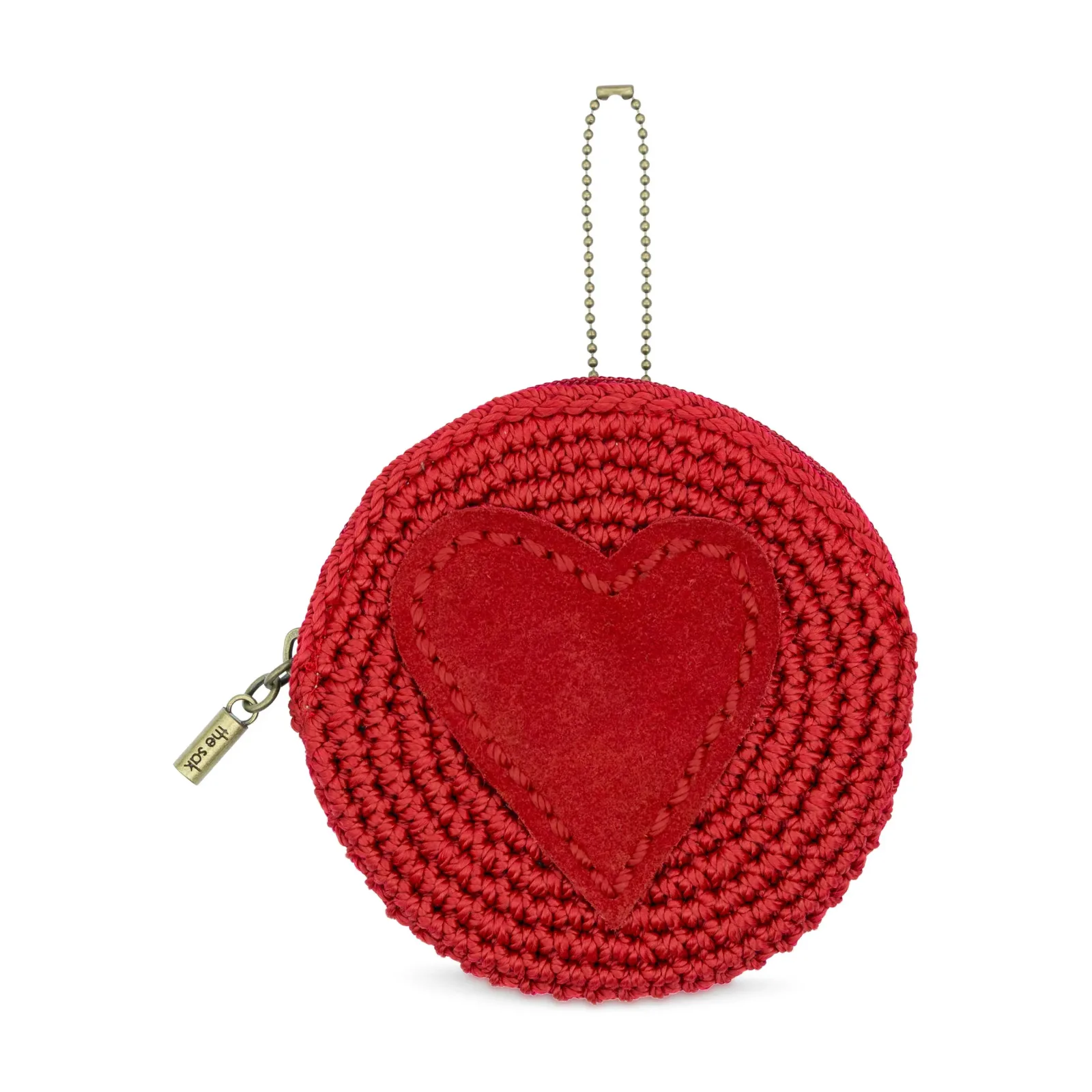 Circle Coin Pouch – Hand Crochet – Scarlet Heart