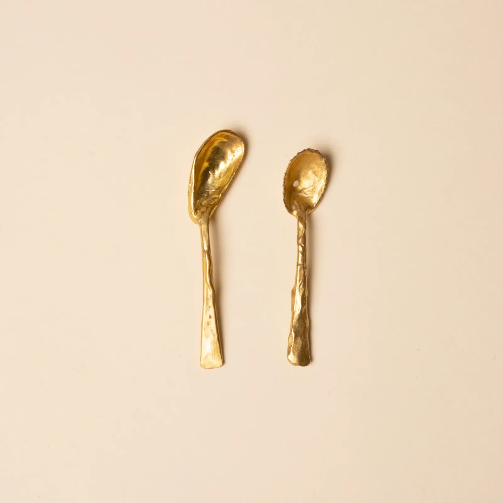 Brass Shell Espresso Spoons, Set of 2