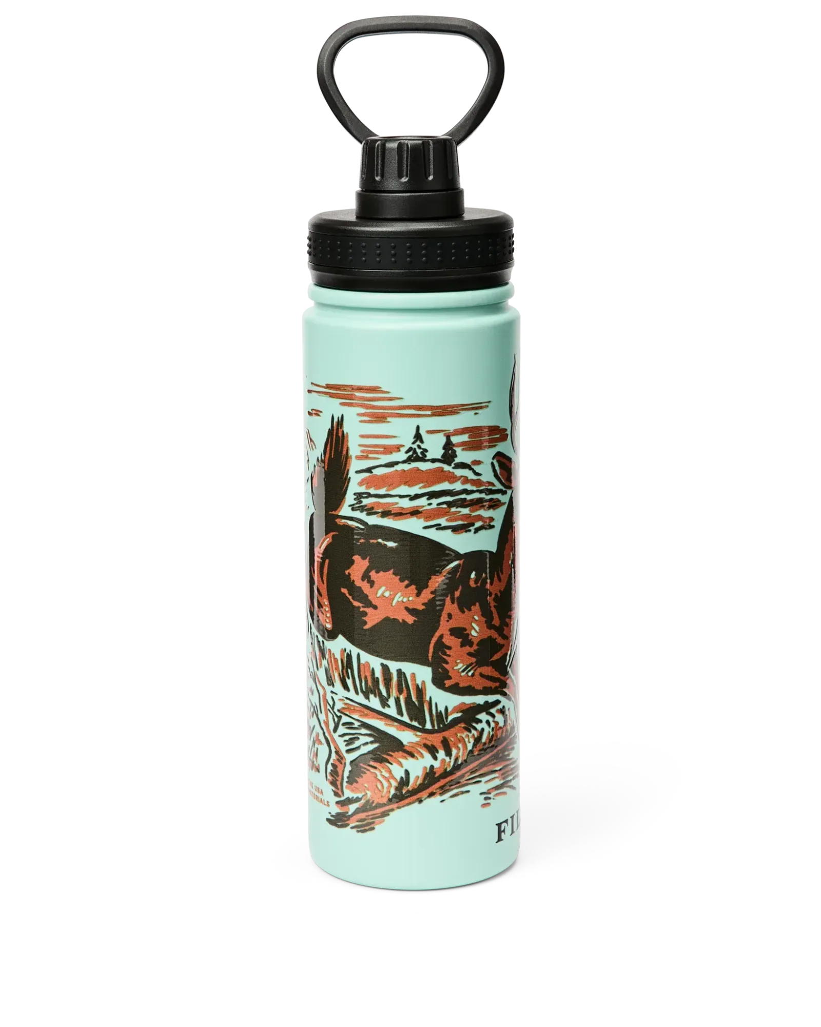 Deer Insulated Water Bottle – Sea Foam