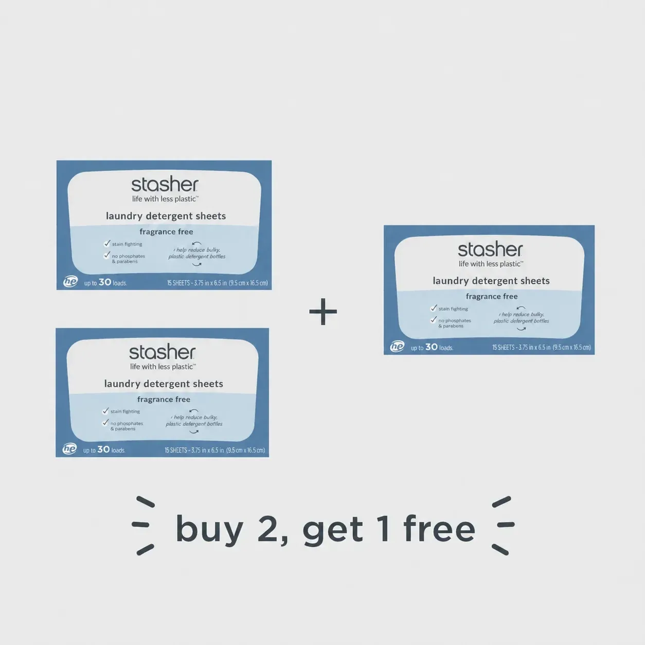 Laundry Detergent Sheets 3-Pack (Buy 2, Get 1 Free)