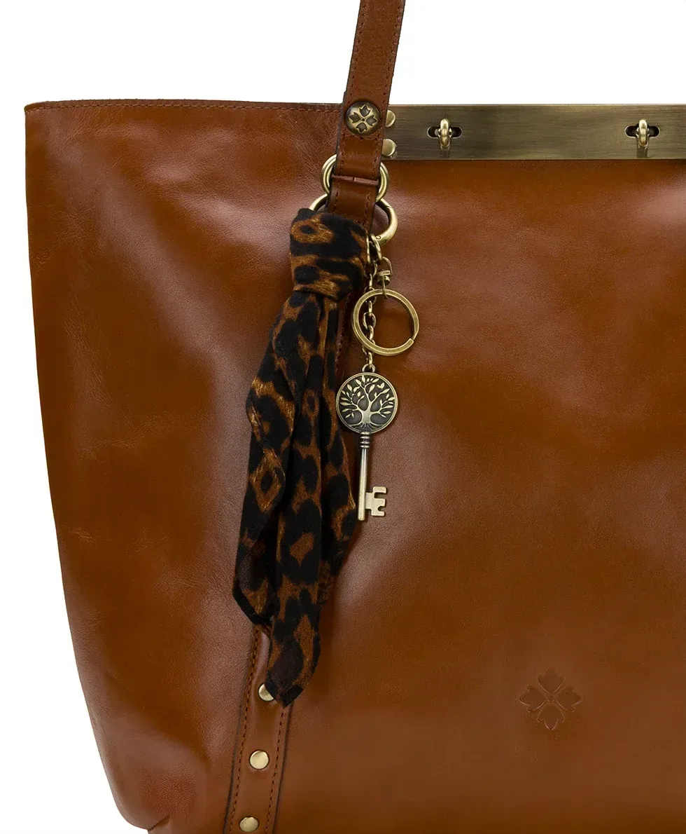 Mini Scarf With Key Bag Charm – Exotics – Leopard