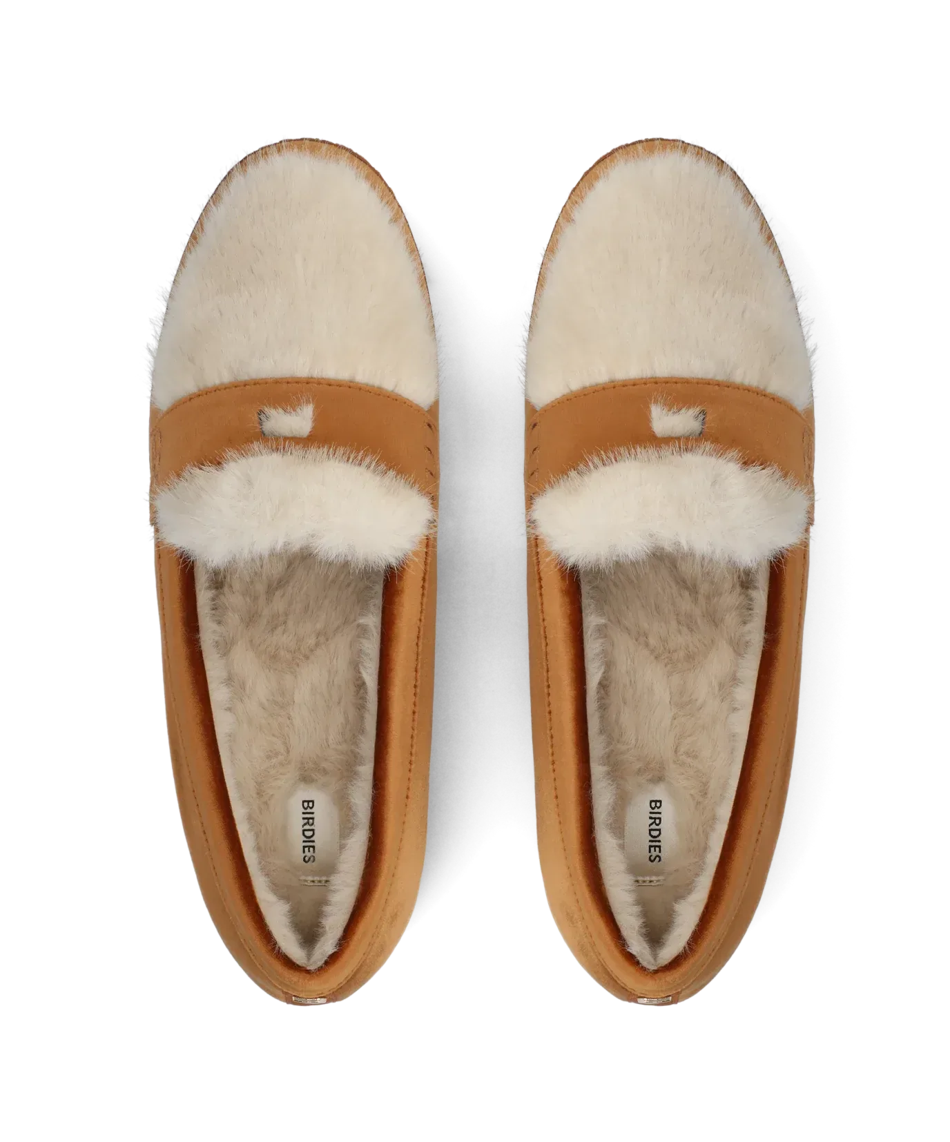 The Heron Loafer Cozy – Tan Velvet Faux Fur