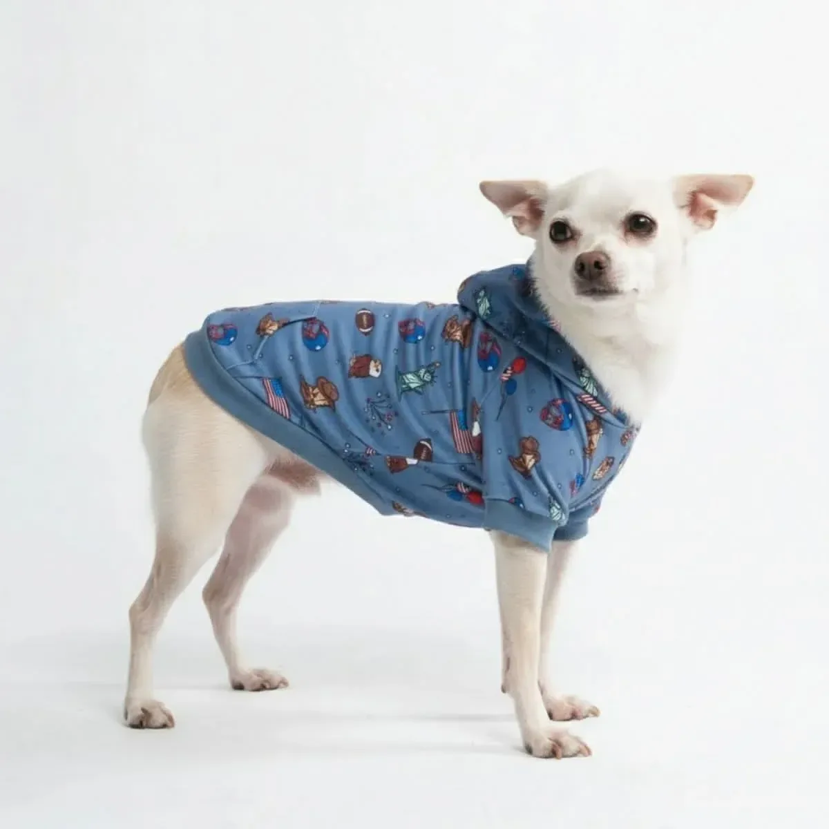 The USA Dog Hoodie – Blue
