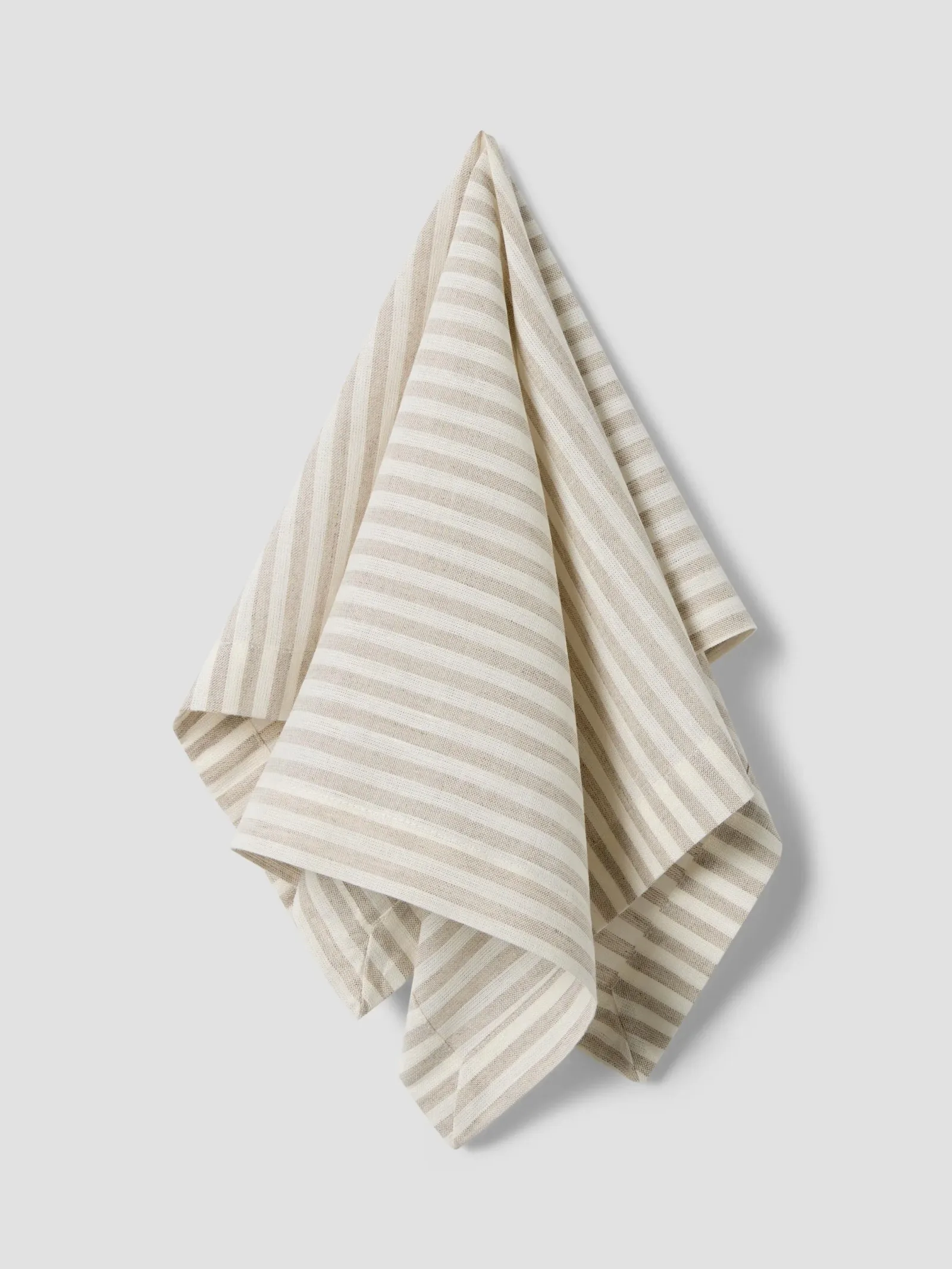 Oatmeal Pembroke Stripe Linen Blend Napkins Set of 4