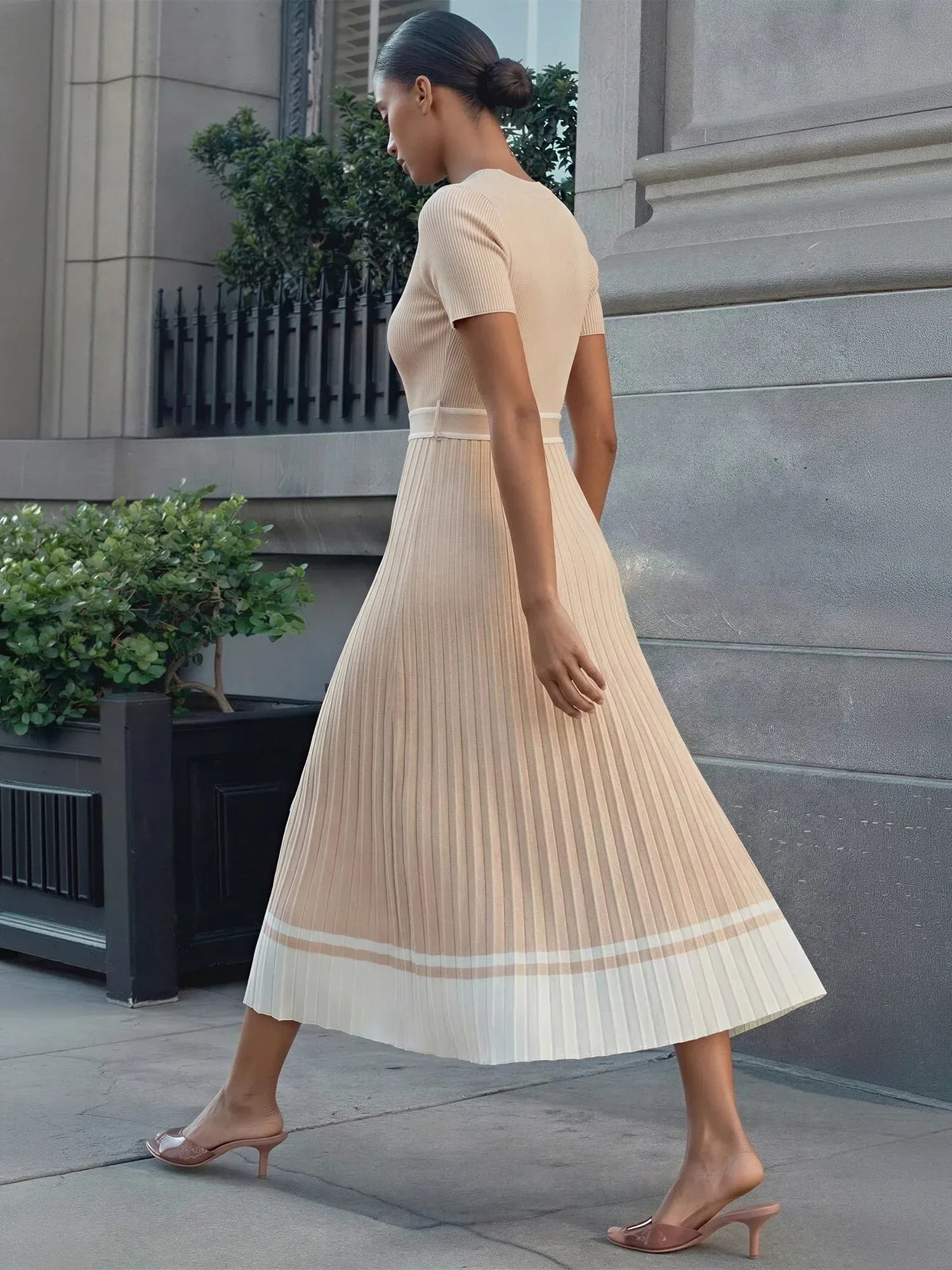 Claire Colorblock Midi Sweater Dress