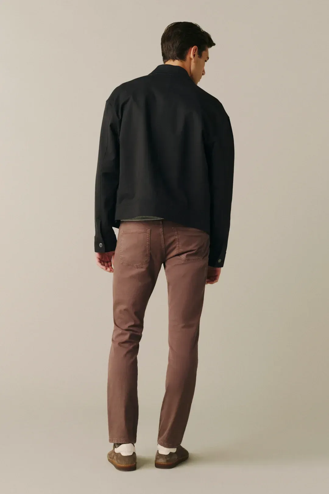 Ams – Slim Twill Pants – Violet Umber