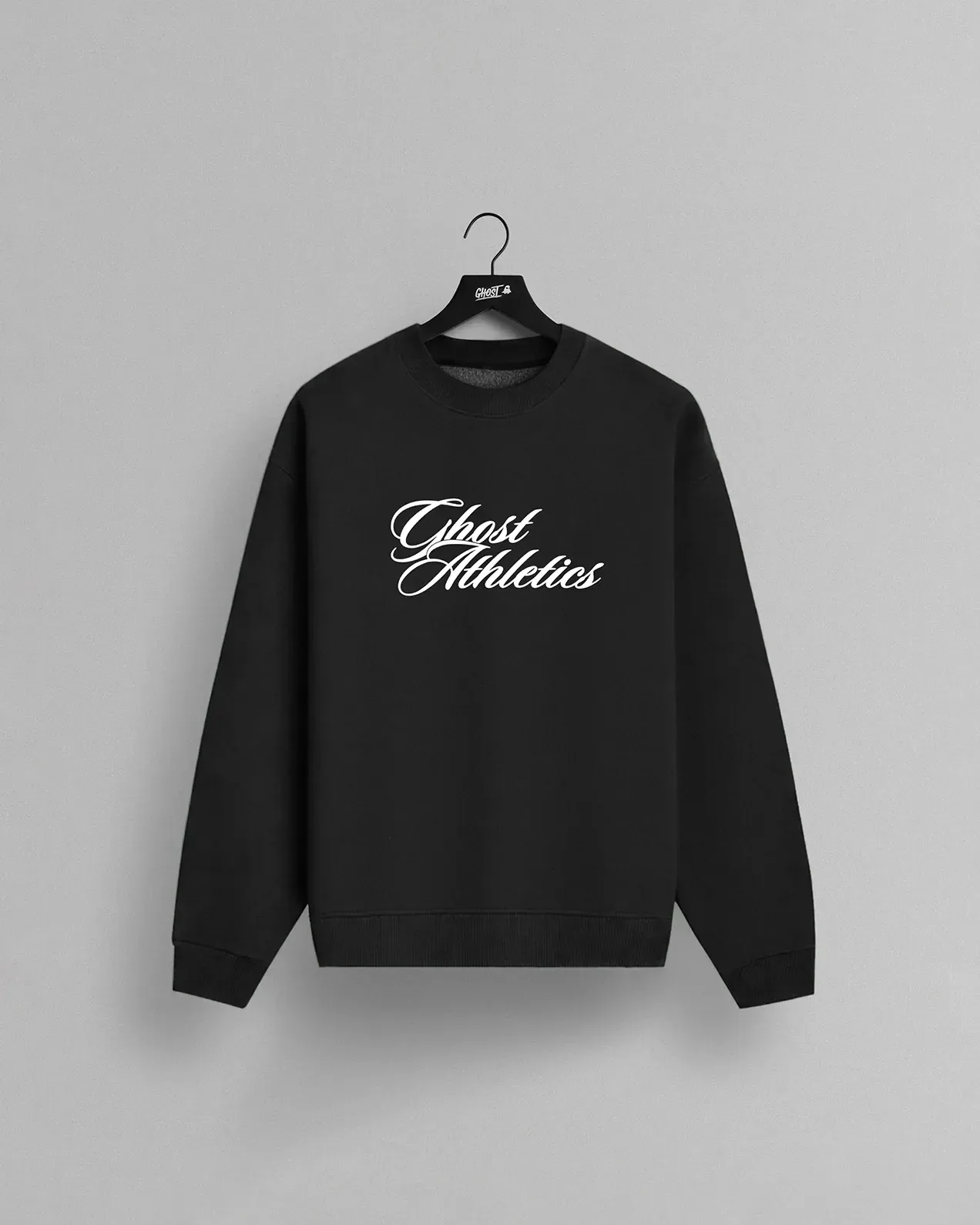 GHOST® ATHLETICS CREWNECK – FADED BLACK