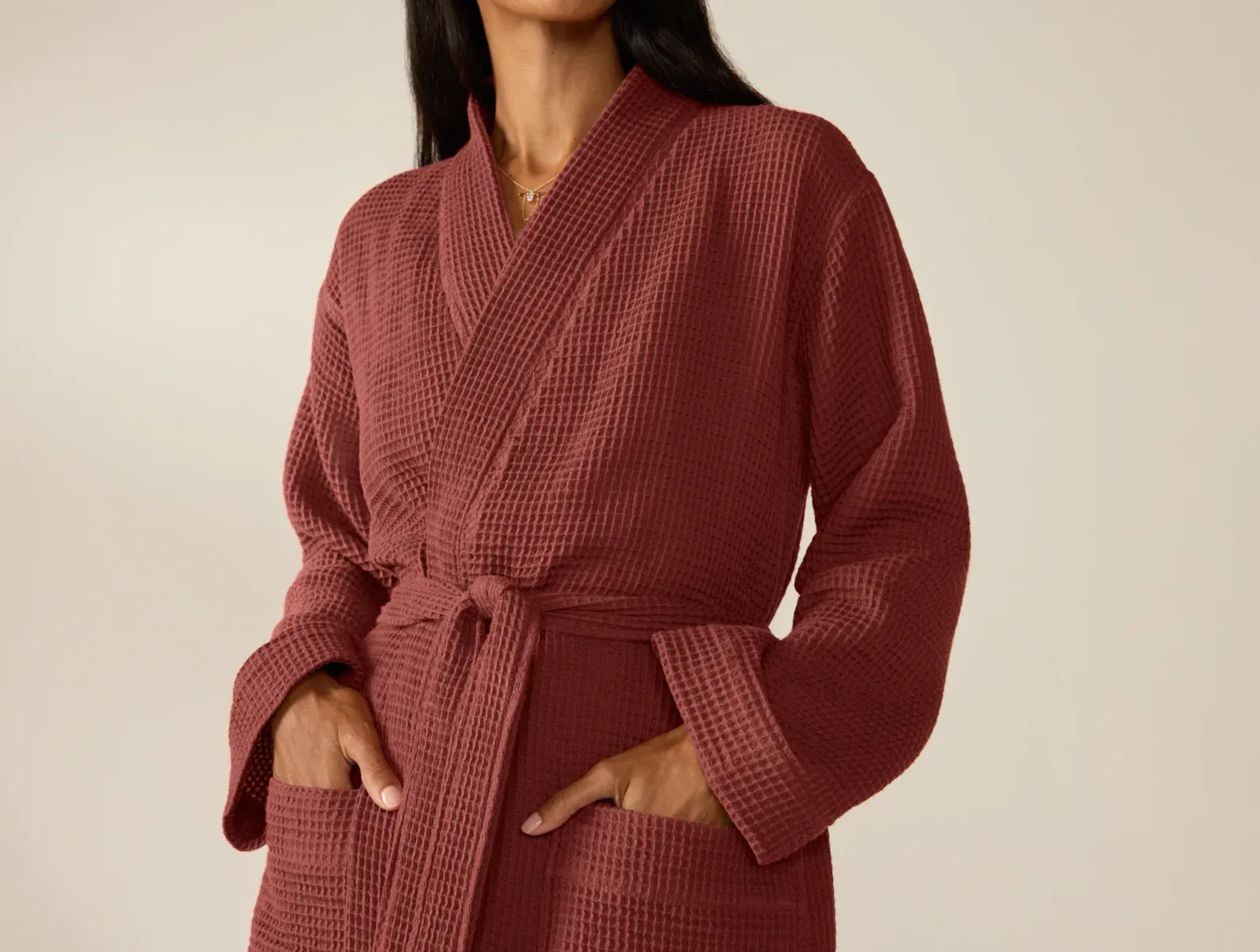 Unisex Organic Waffle Robe