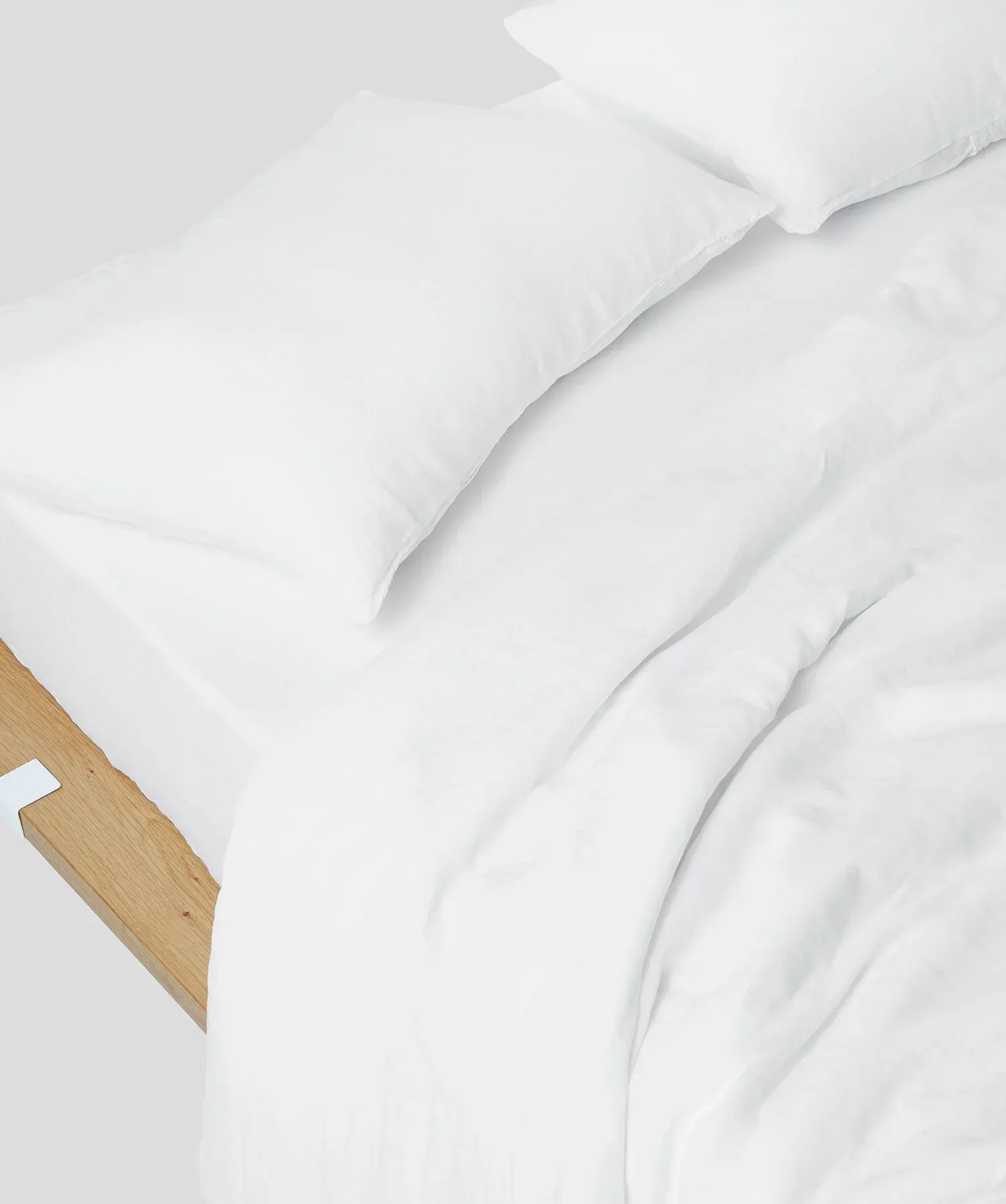 Linen Duvet + Sheet Set – King – White