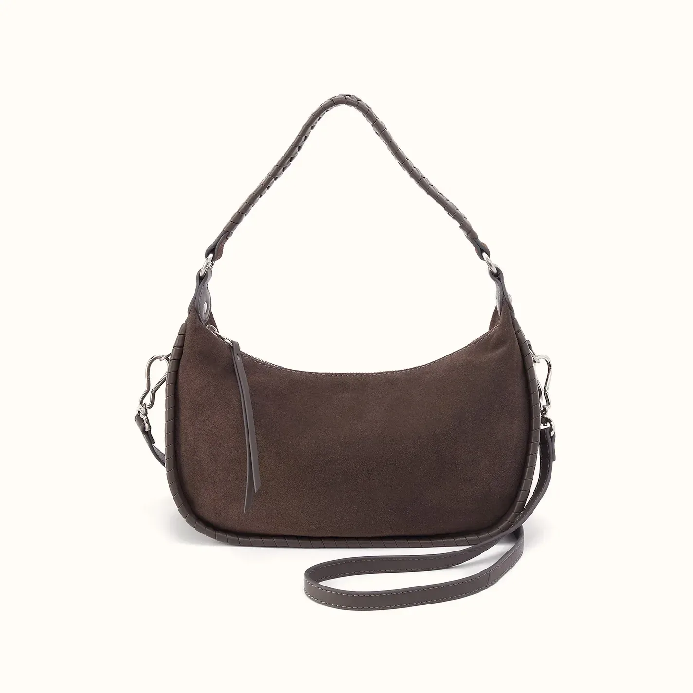 Mia Crescent Hobo In Suede Leather – Hearthstone