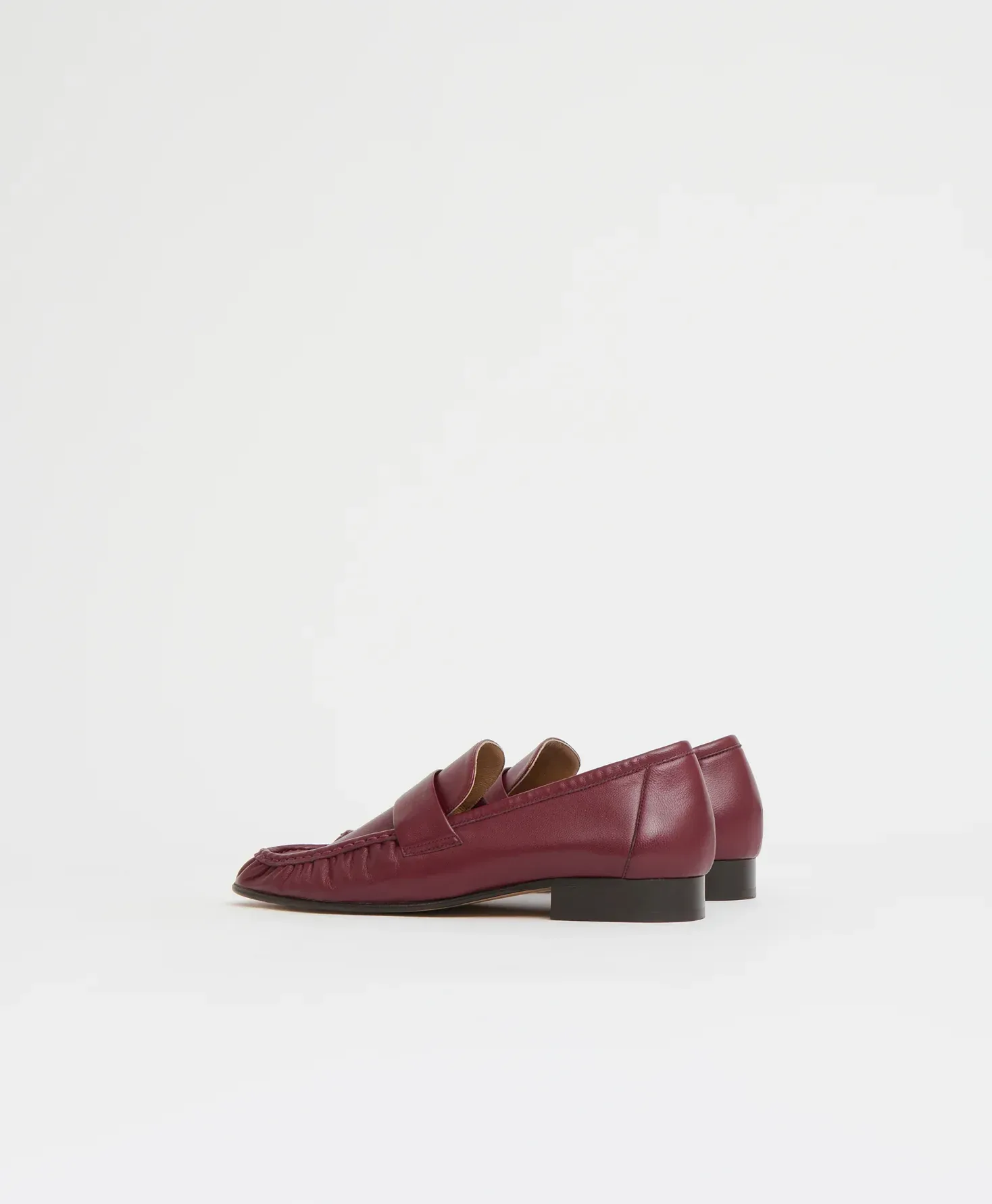 Ruched Loafer – Oxblood