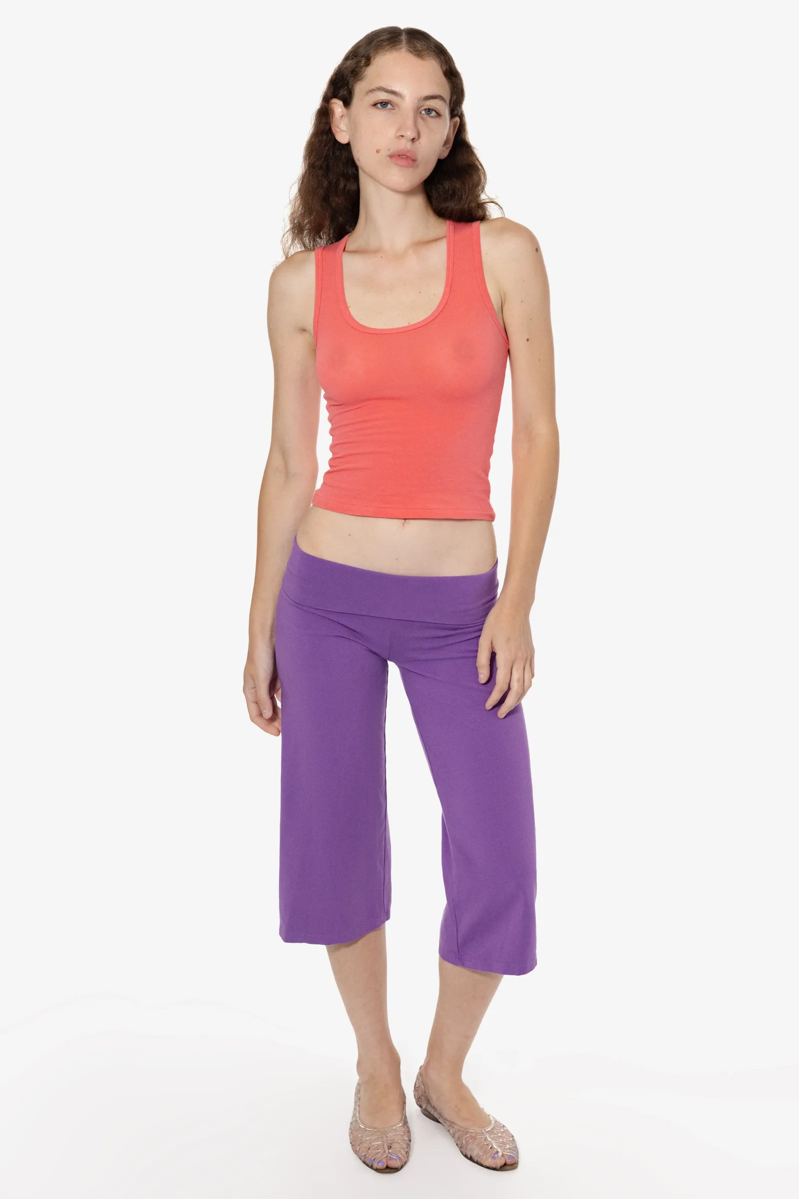 83260GD – Garment Dye Cropped Wide Yoga Legging