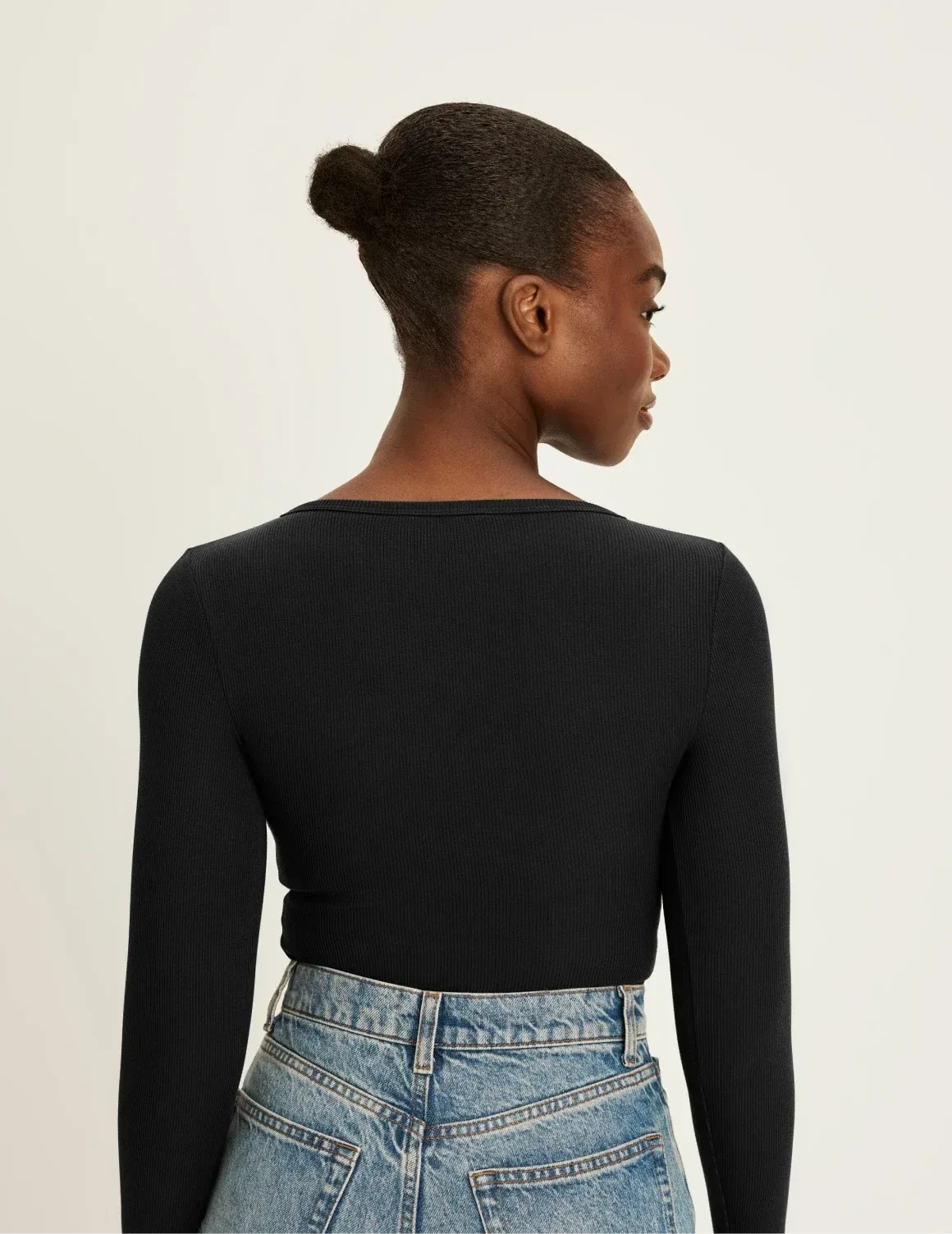SculptRib™ Cotton Long Sleeve Henley Top