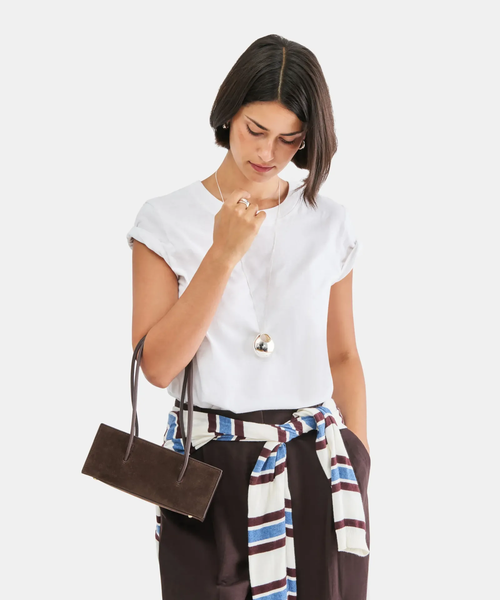 Bestie Handbag Espresso Suede