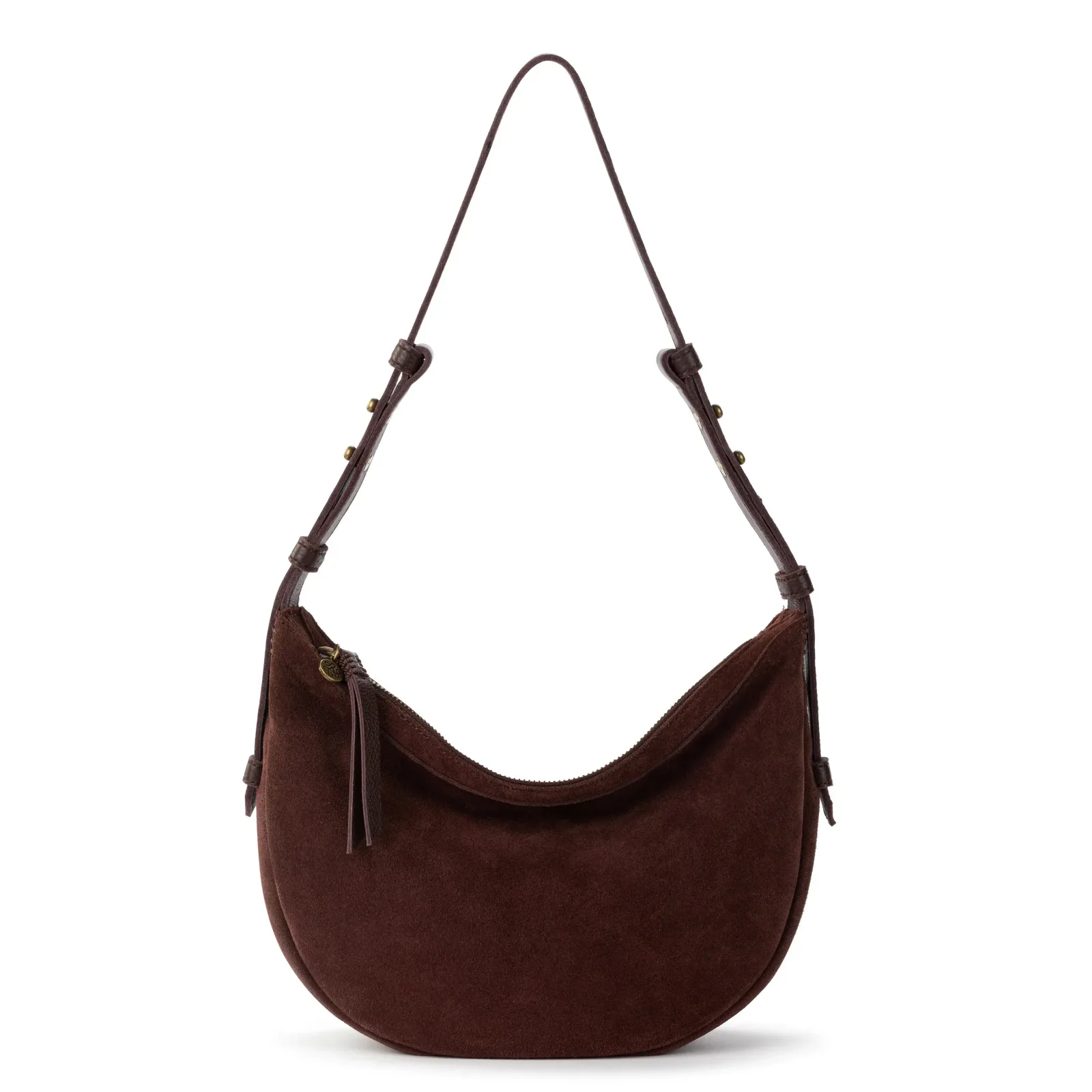 Tess Shoulder Bag – Leather – Mahogany Suede