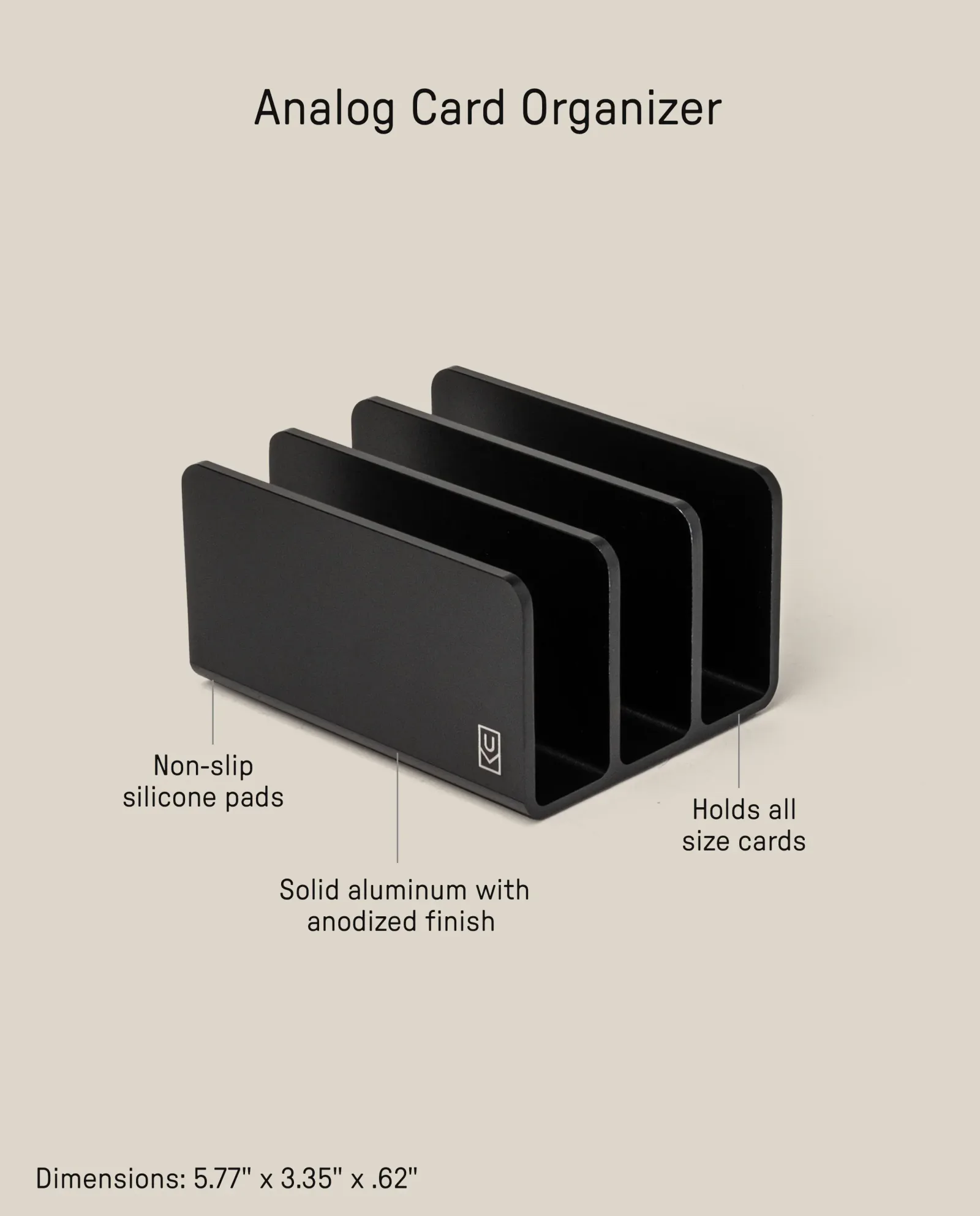 Analog Card Organizer (Black Aluminum)