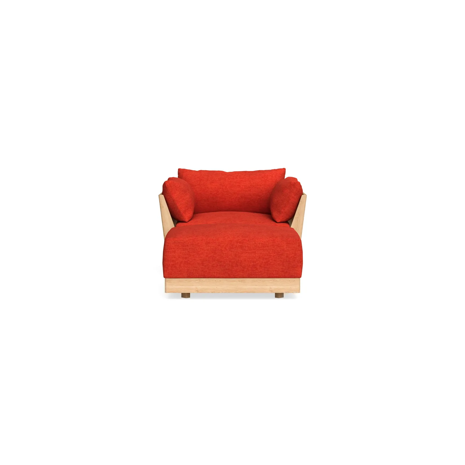 Slipcover Only – Modular Bondi Armchair + Ottoman in Poppy Orange