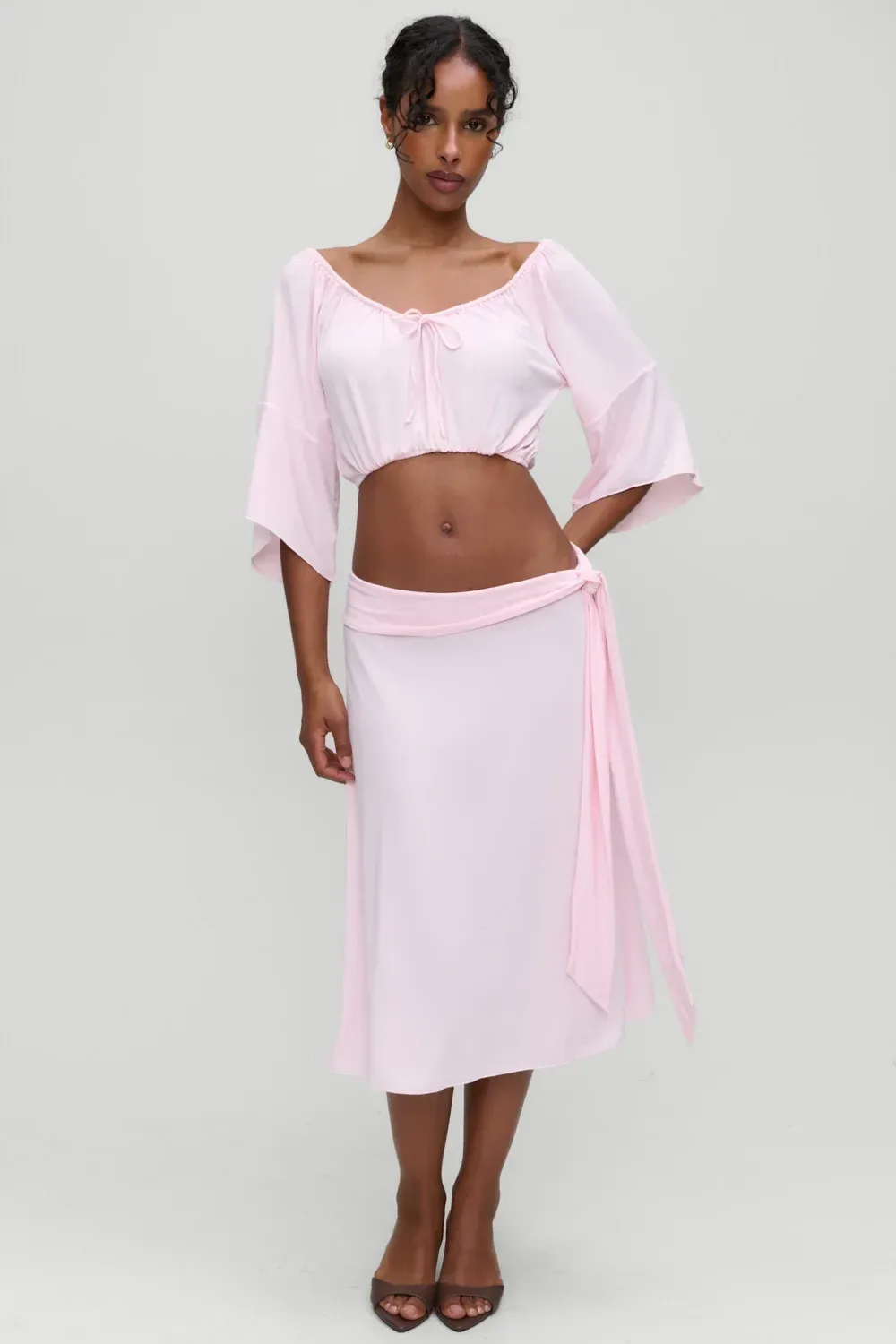 x Devon Lee Carlson Lola Jersey Midi Skirt – Ballerina