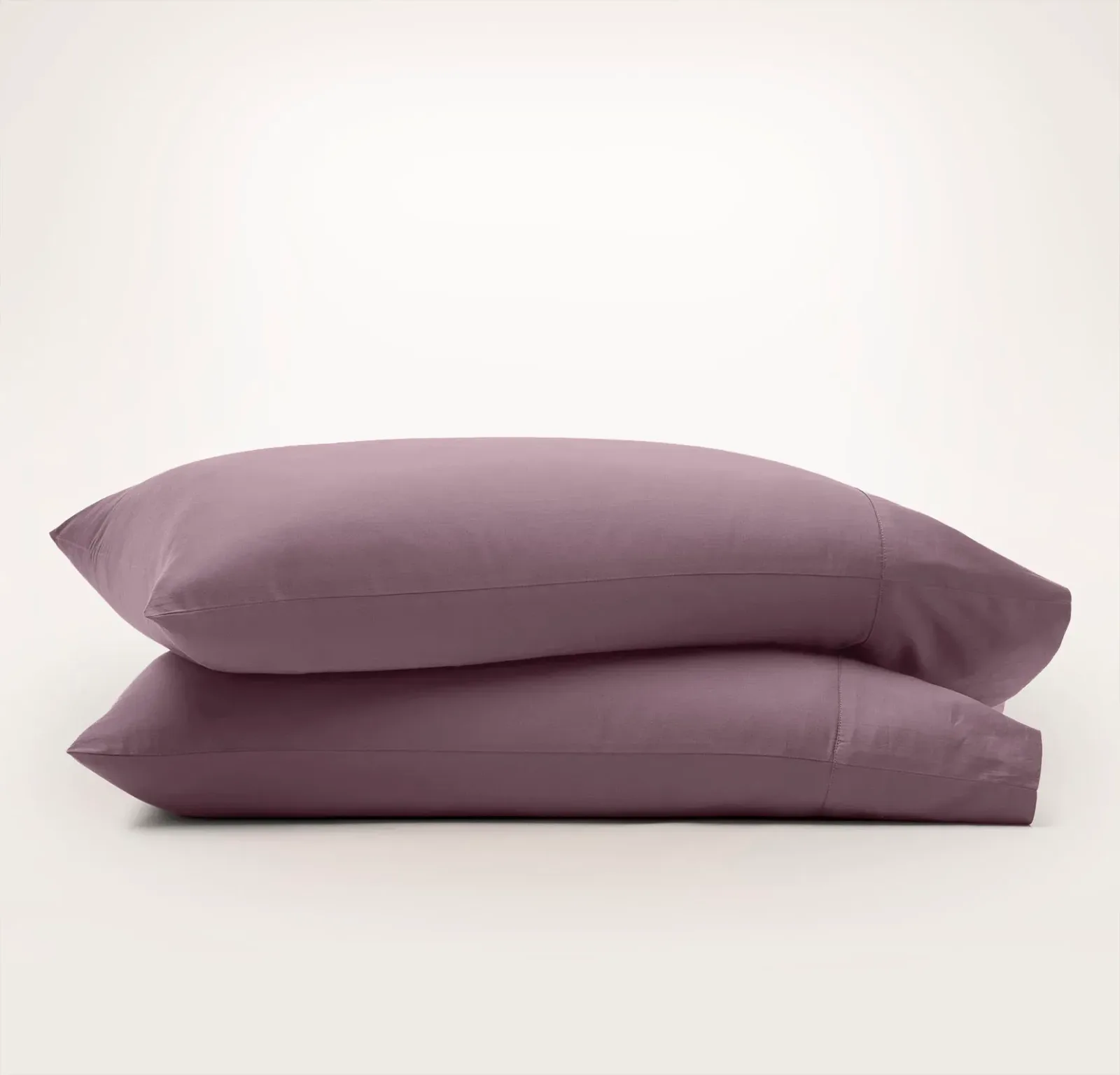 Signature Hemmed Pillowcase Set – Plum (Personalized)