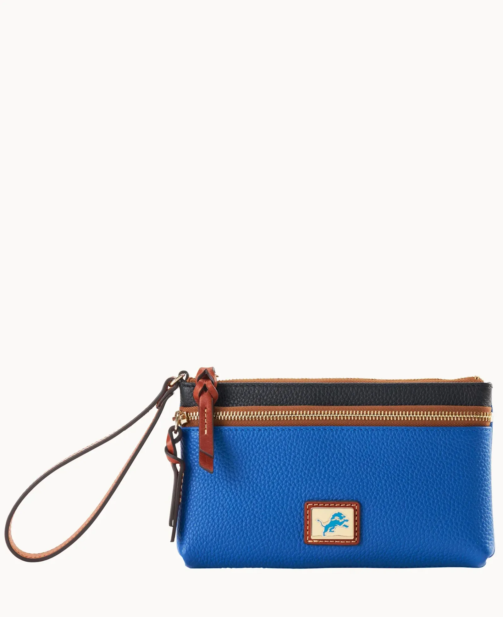 NFL Lions Double Zip Wristlet