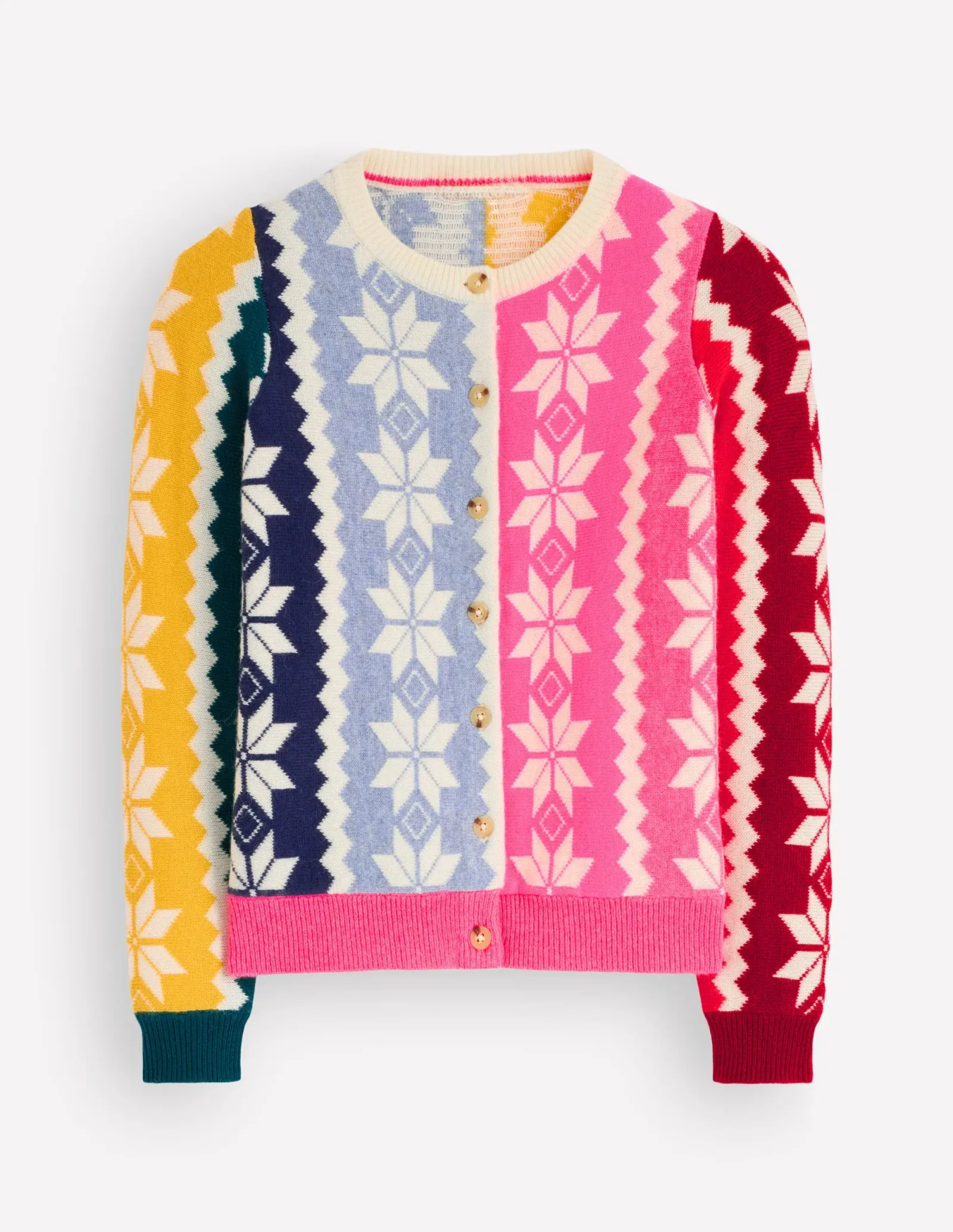 Edie Fair Isle Cardigan-Multi all over fair isle