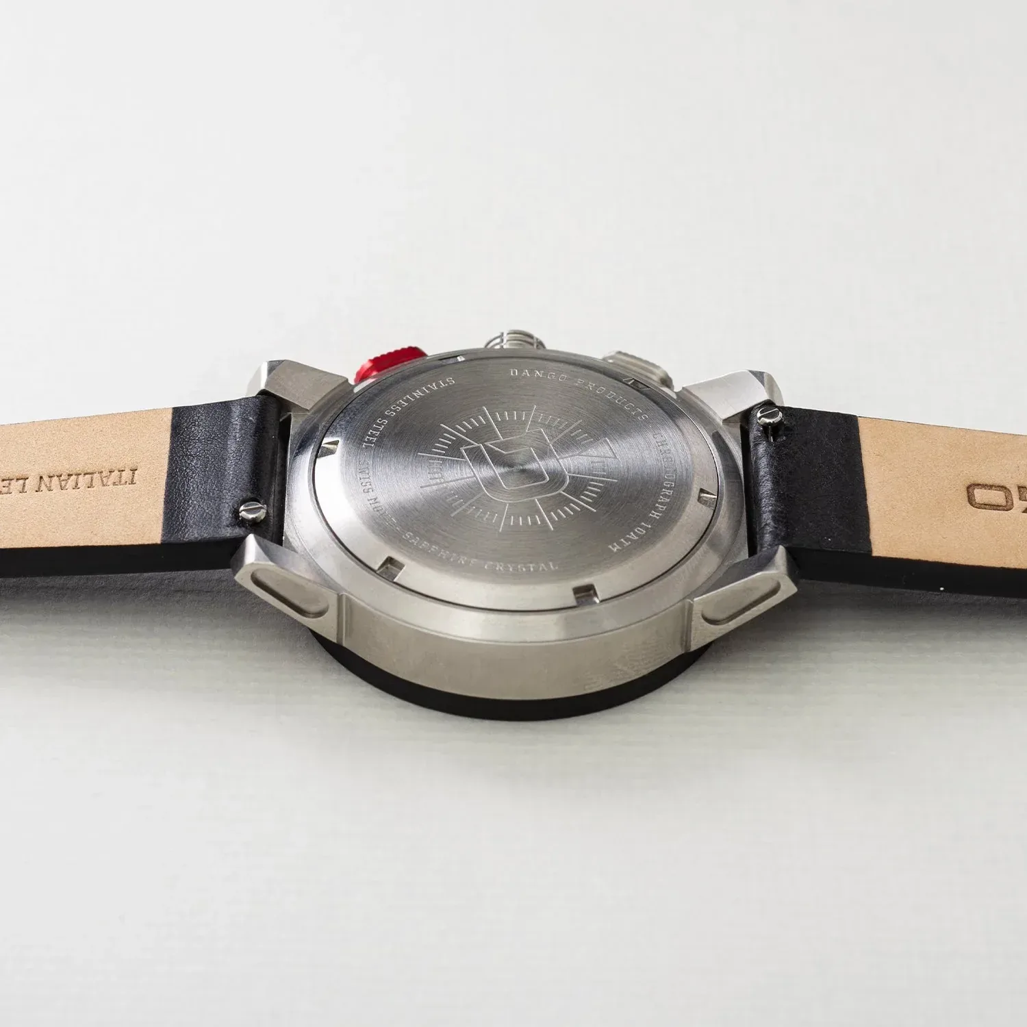 CR-01 – Chrono Watch with Italian Leather Strap – Jet Black