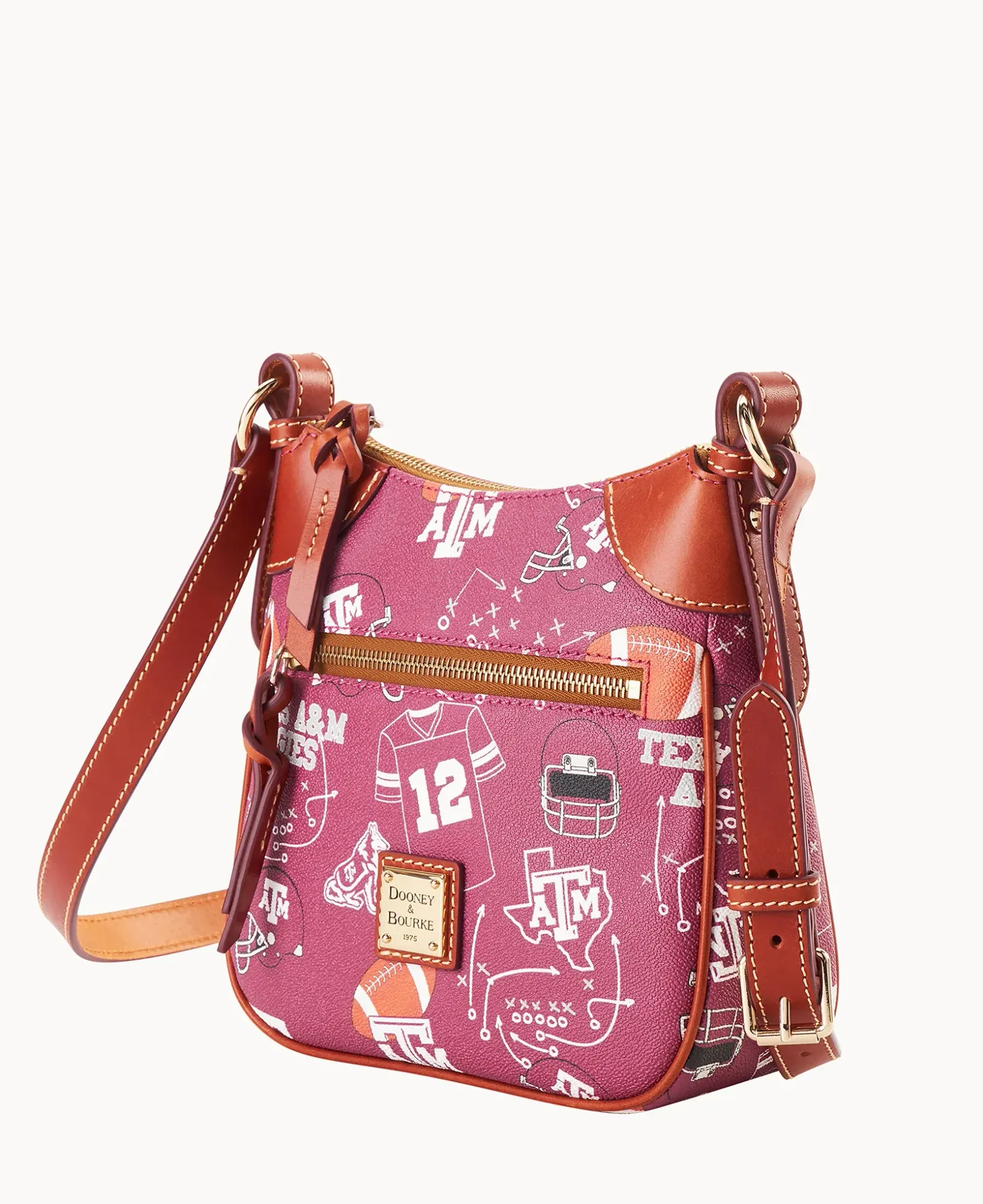 Collegiate Texas A&M University Front Zip Crossbody