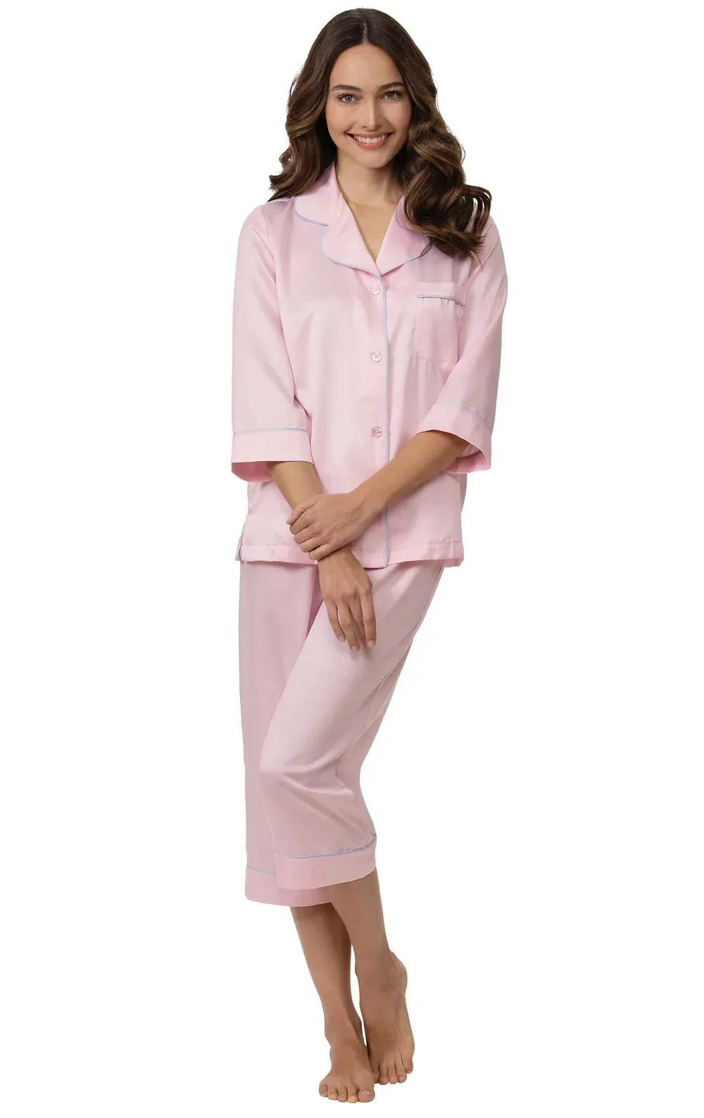 Dreamy Satin Capri Pajamas – Final Sale