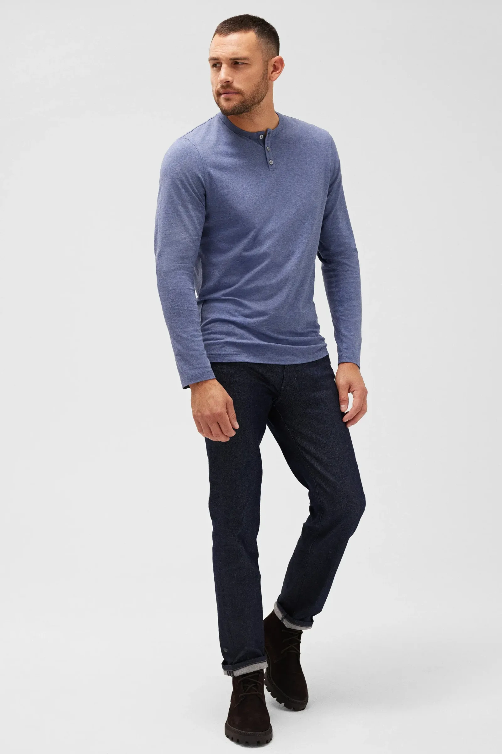 SILVER Long Sleeve Henley