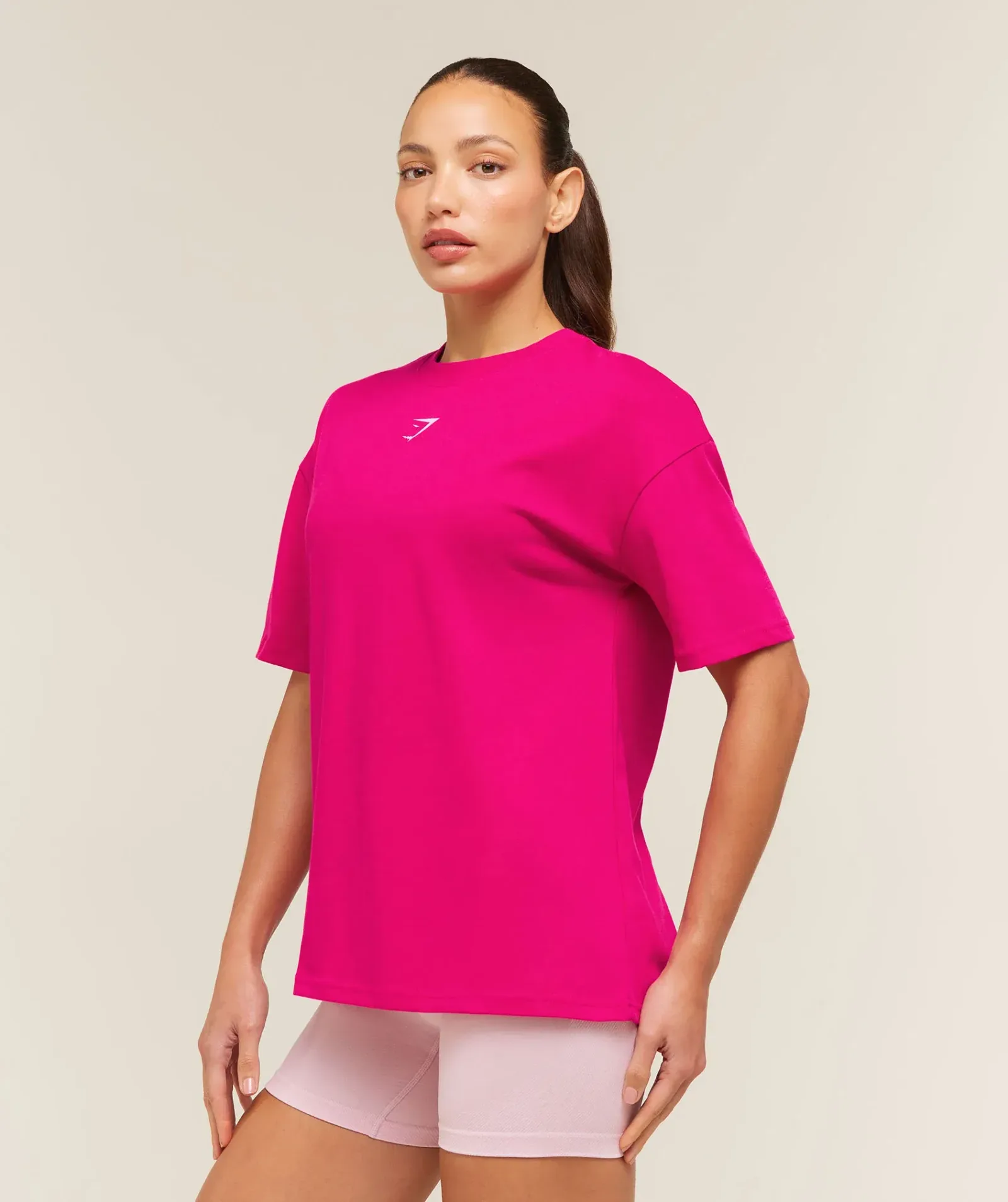 Gymshark Power Oversized T-Shirt – Performance Pink
